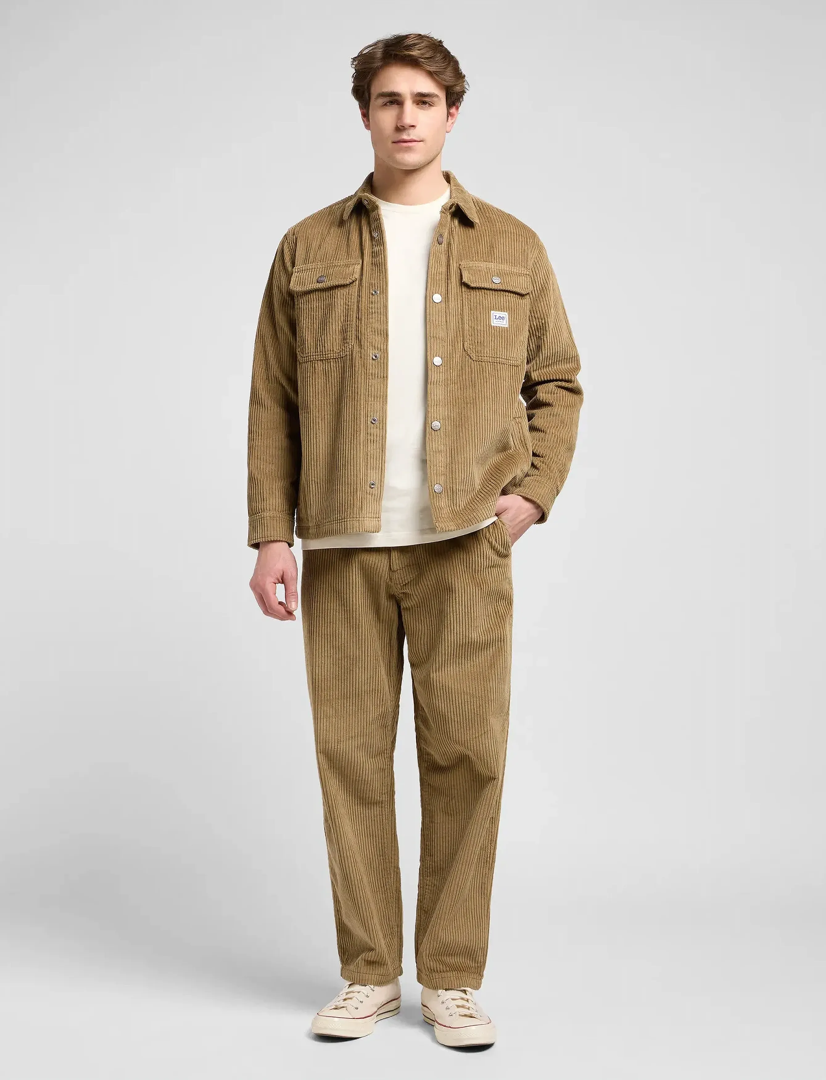 Lee Jeans - LOOSE WORKWEAR CHINO - dark khaki - 3