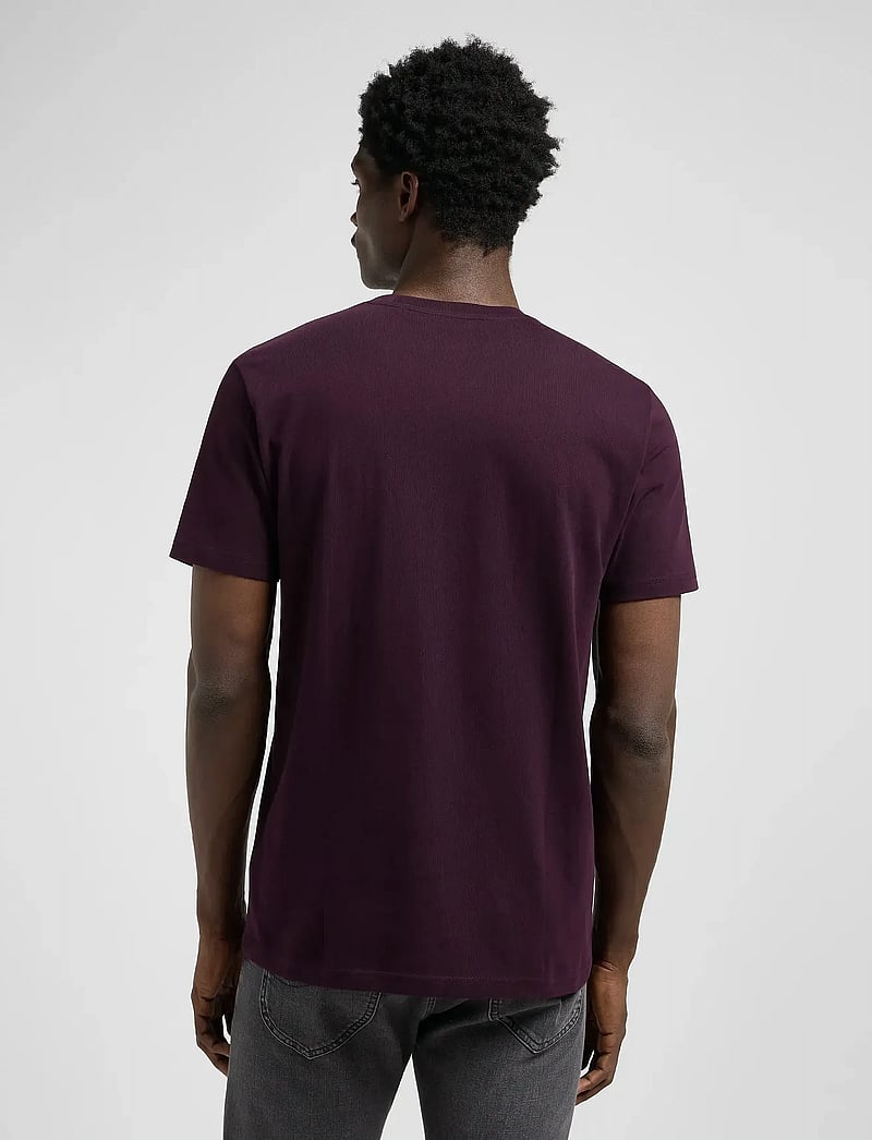 Lee Jeans - SS PATCH LOGO TEE - kurzärmelig - deep wine - 3