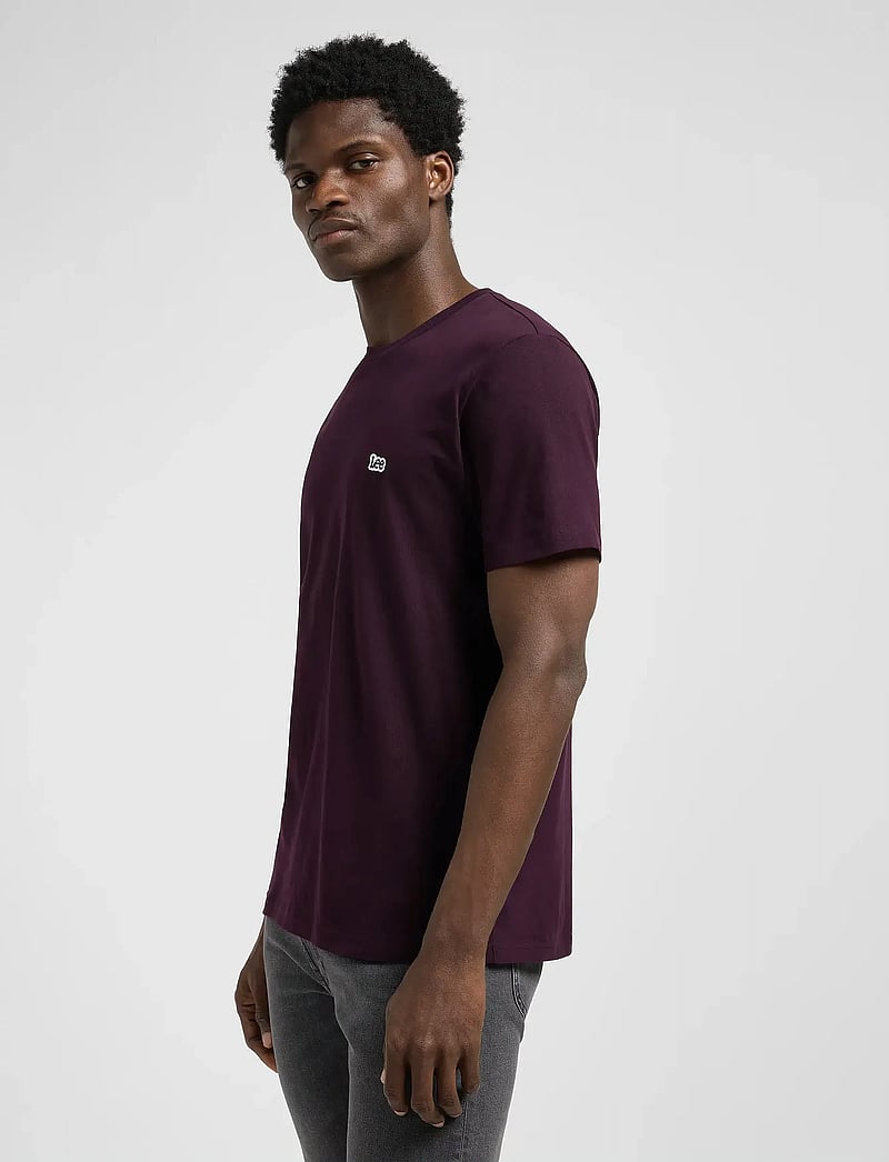 Lee Jeans - SS PATCH LOGO TEE - kurzärmelig - deep wine - 5