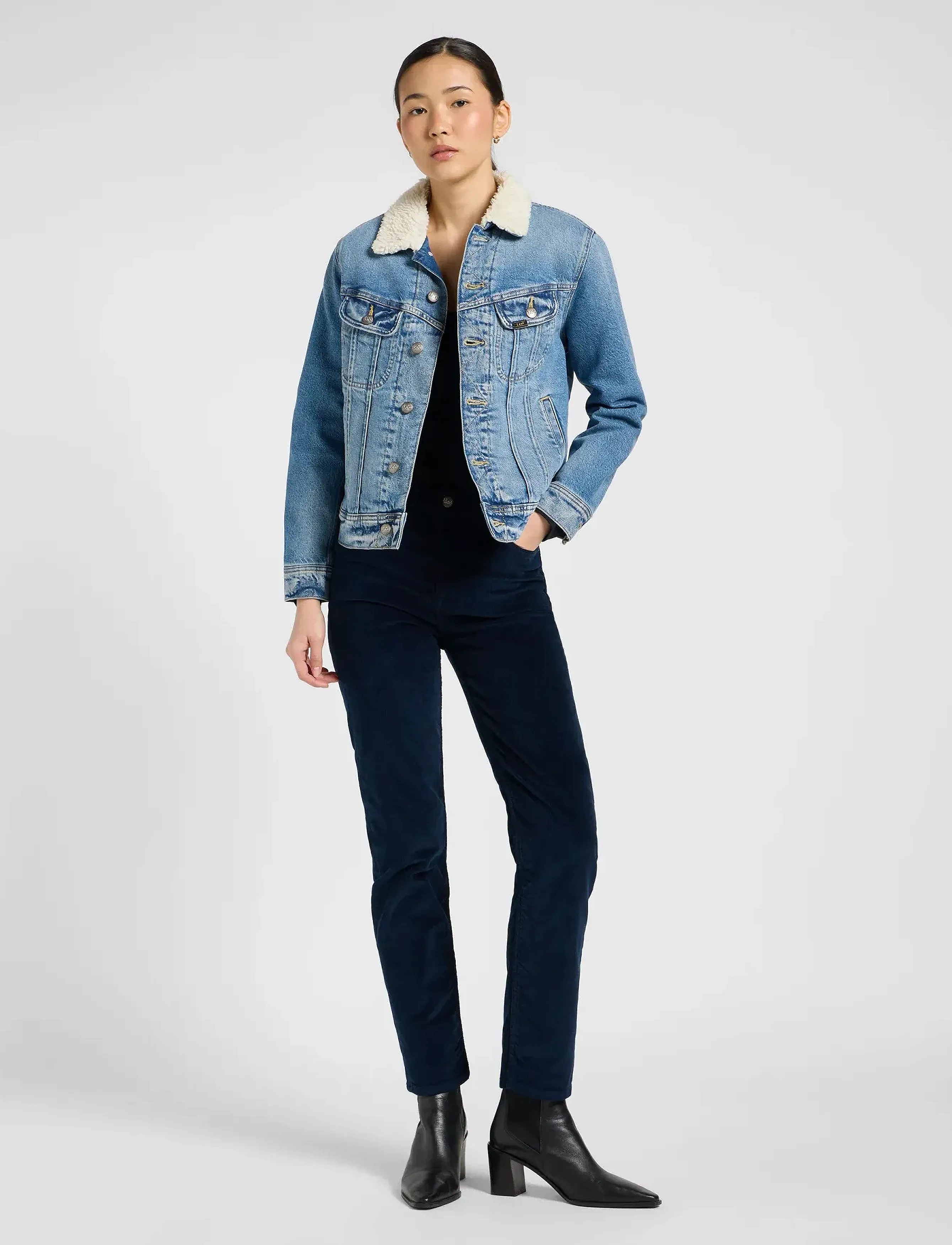 Lee Jeans - SHERPA RIDER JKT - kurtki wiosenne - teleport me - 4