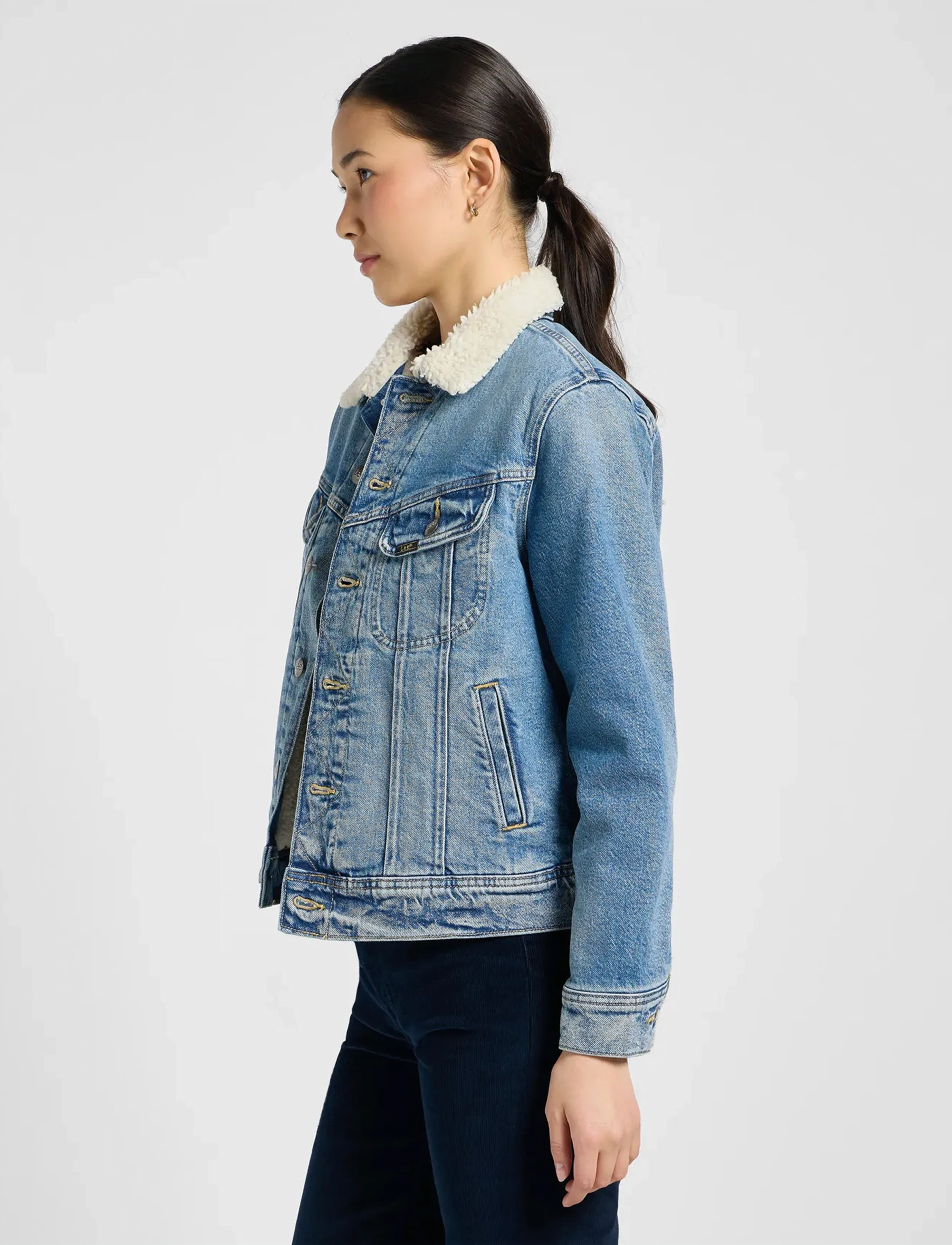 Lee Jeans - SHERPA RIDER JKT - kurtki wiosenne - teleport me - 5