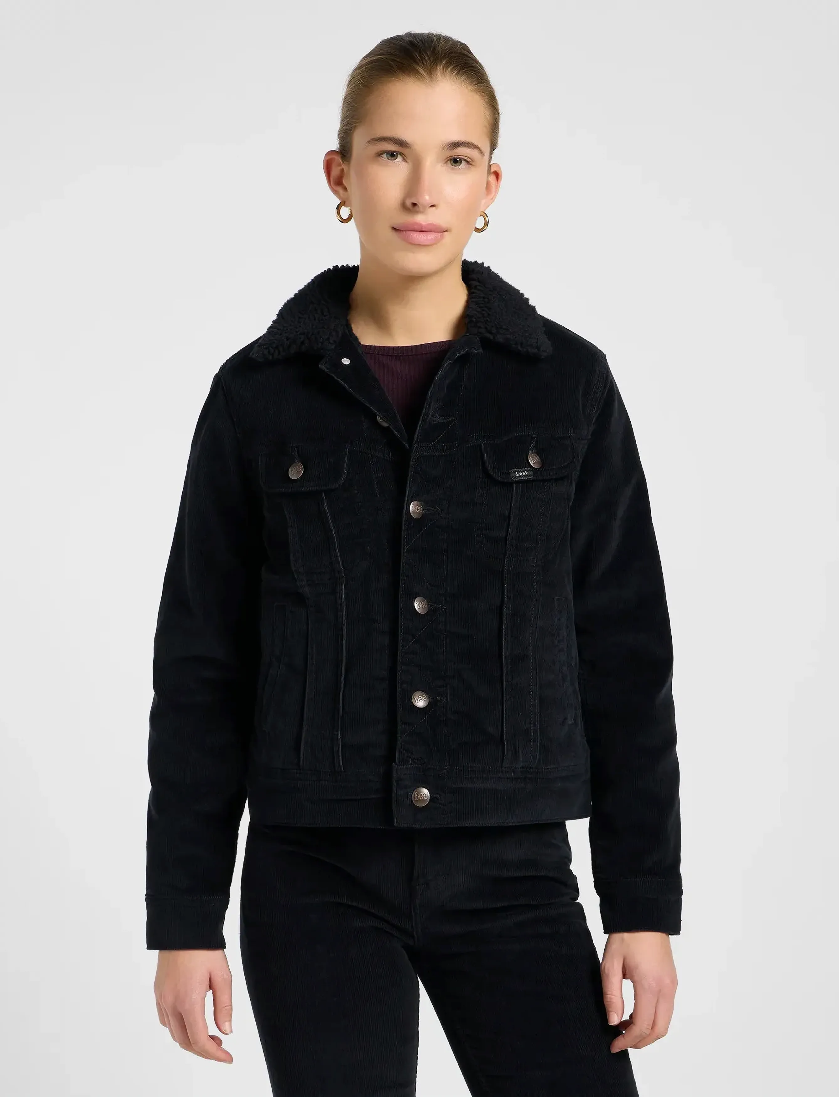 Lee Jeans SHERPA RIDER JKT - Tøj - UNIONALL BLACK / black