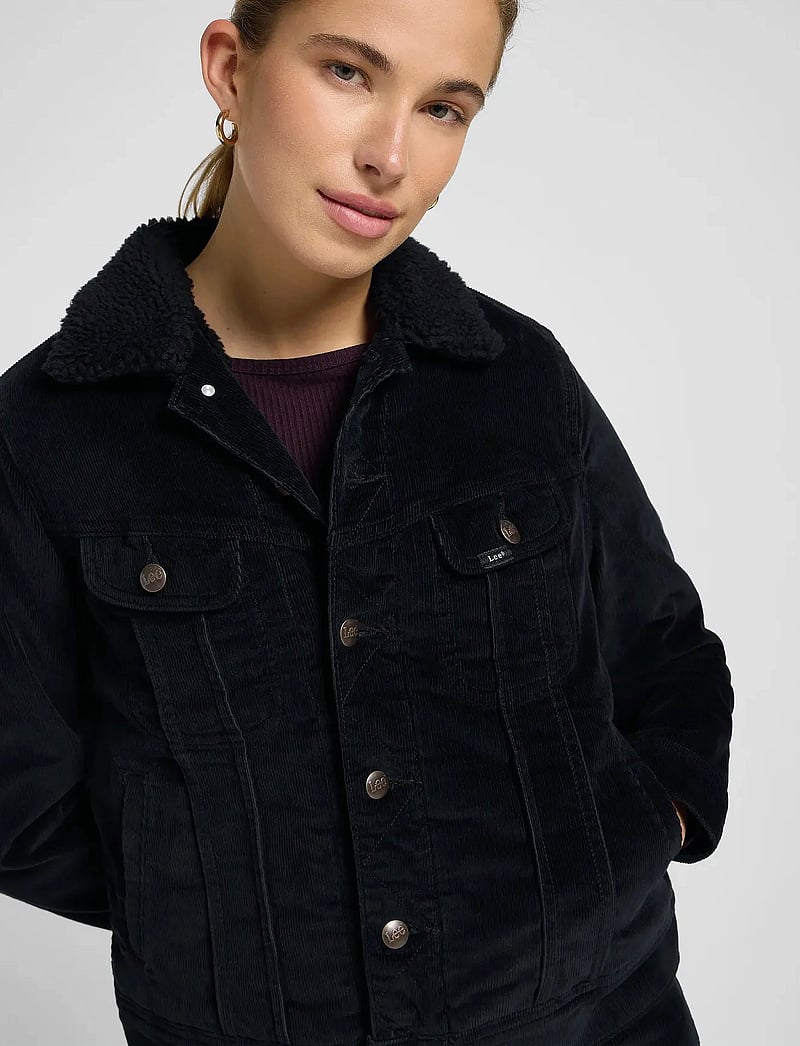 Lee Jeans - SHERPA RIDER JKT - jeansjackor - unionall black - 5