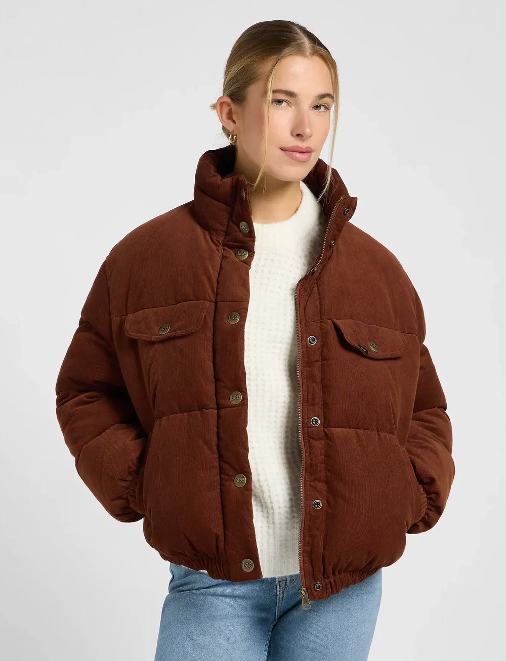 Lee Jeans - RIDER PUFFER JACKET - quiltade jackor - luxe brown - 0