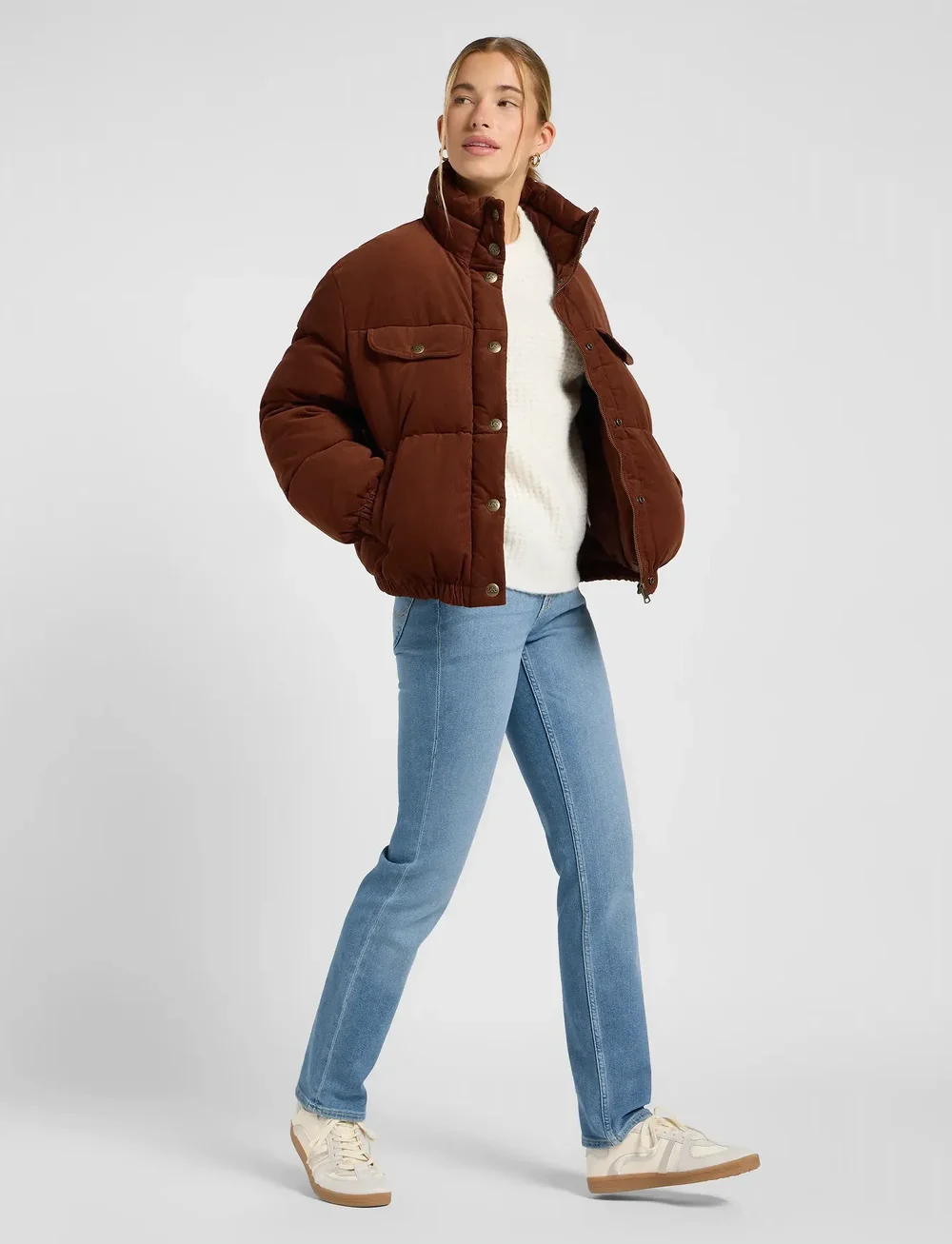 Lee Jeans - RIDER PUFFER JACKET - quiltade jackor - luxe brown - 3