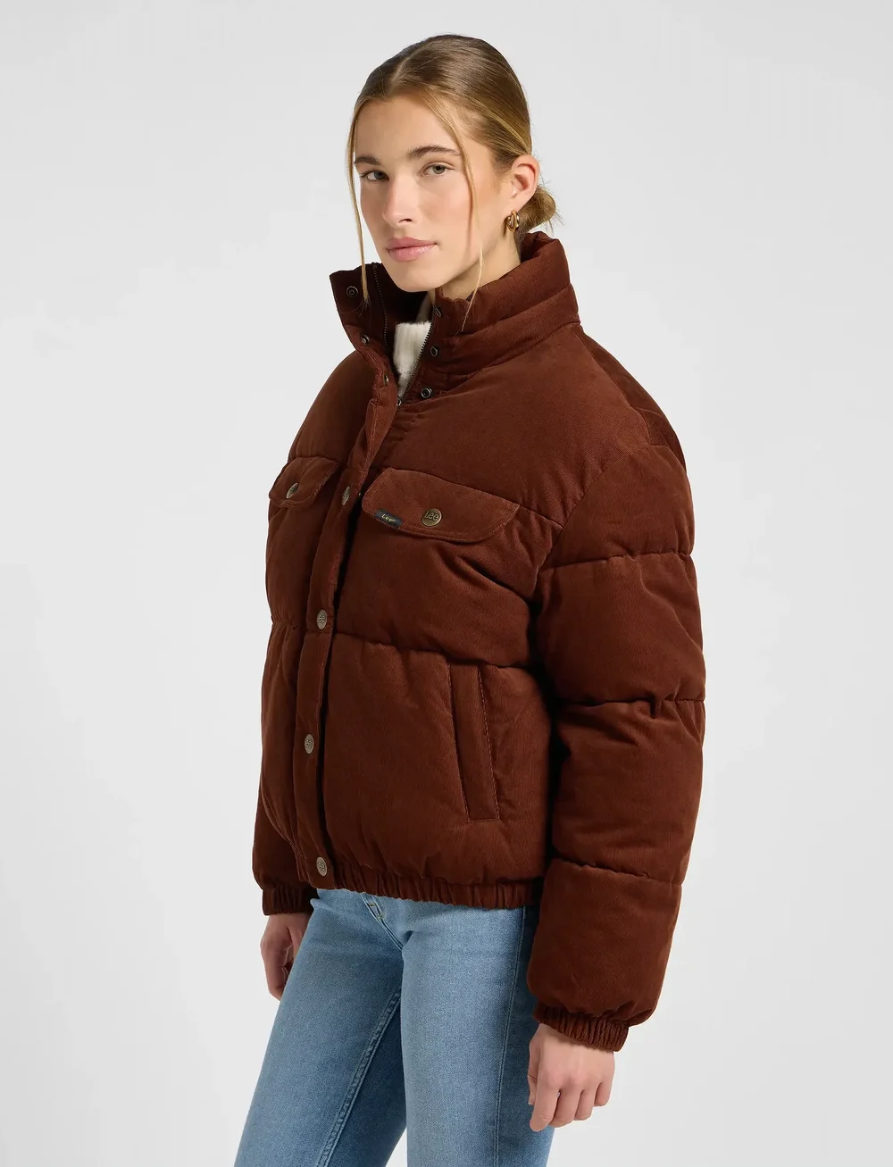 Lee Jeans - RIDER PUFFER JACKET - quiltade jackor - luxe brown - 4