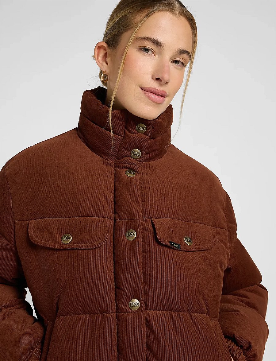 Lee Jeans - RIDER PUFFER JACKET - vestes matelassées - luxe brown - 5