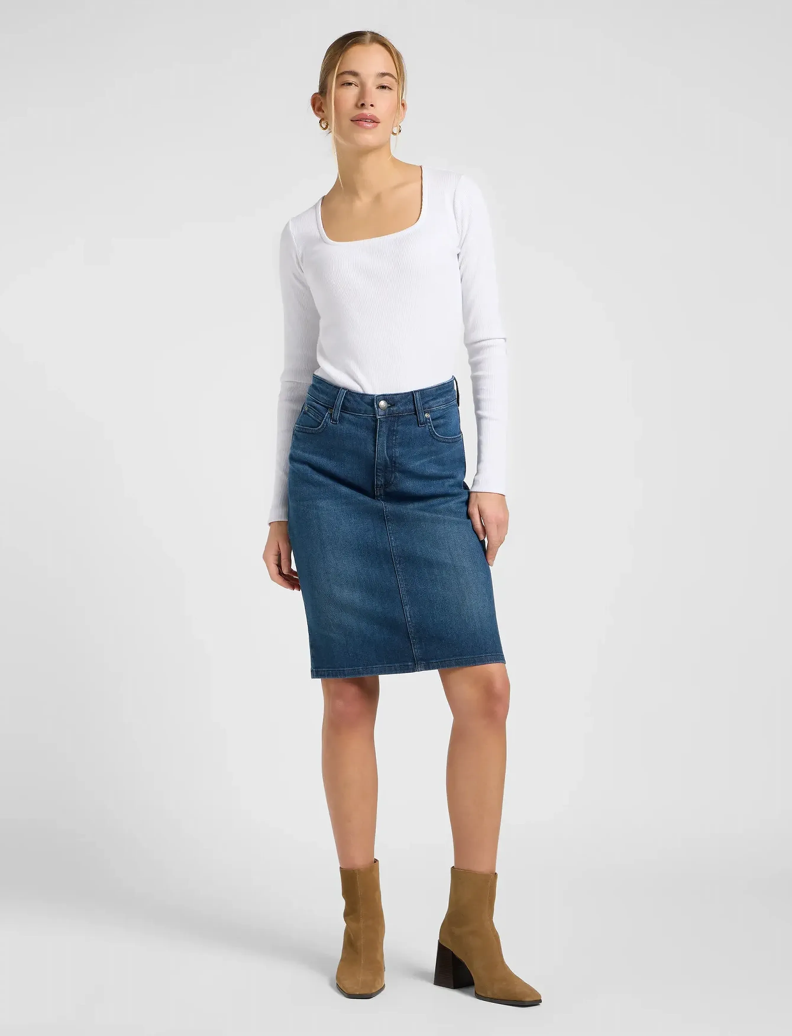 Lee Jeans - MIDI SKIRT - denim skirts - feel the fantasy - 4