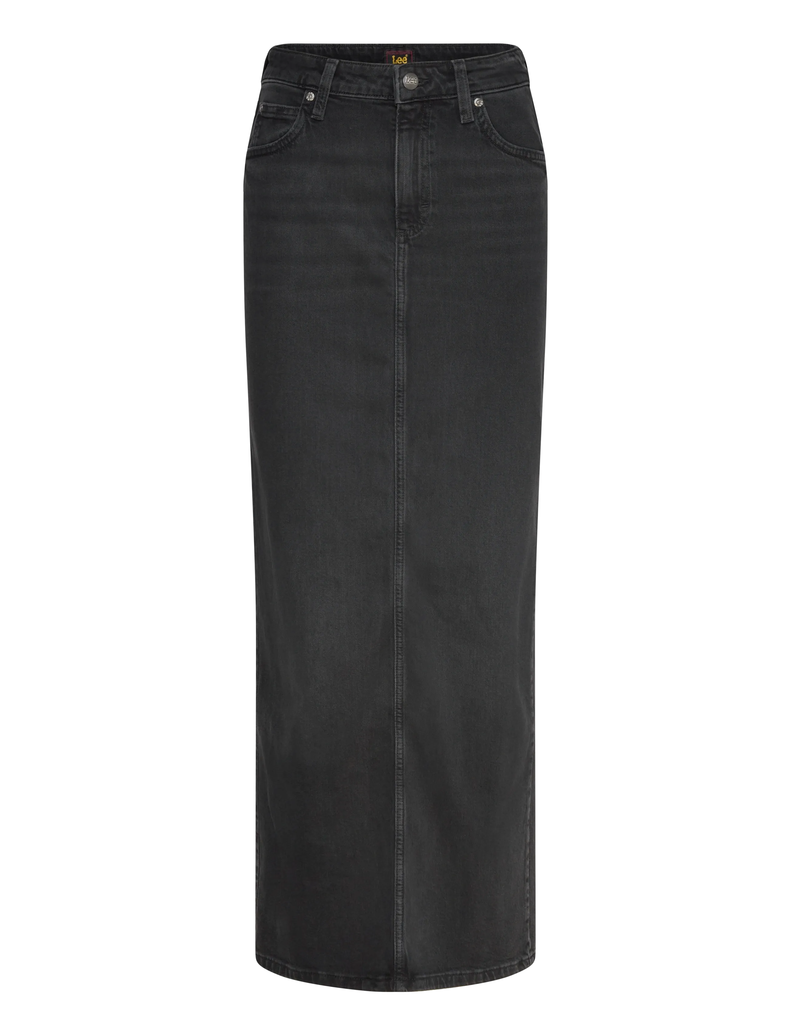 Lee Jeans BACK SLIT MAXI SKIRT - Jeansröcke - DARK AGE / black