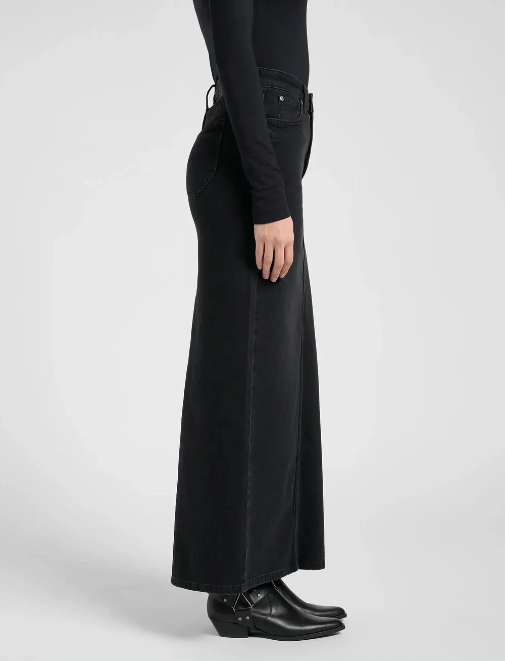 Lee Jeans - BACK SLIT MAXI SKIRT - denimnederdele - dark age - 5
