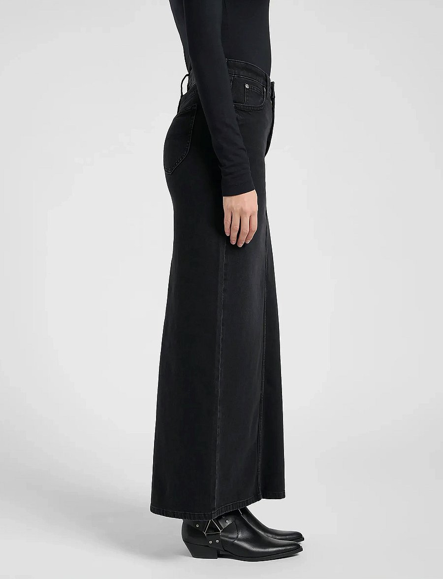 Lee Jeans - BACK SLIT MAXI SKIRT - teksaseelikud - dark age - 5