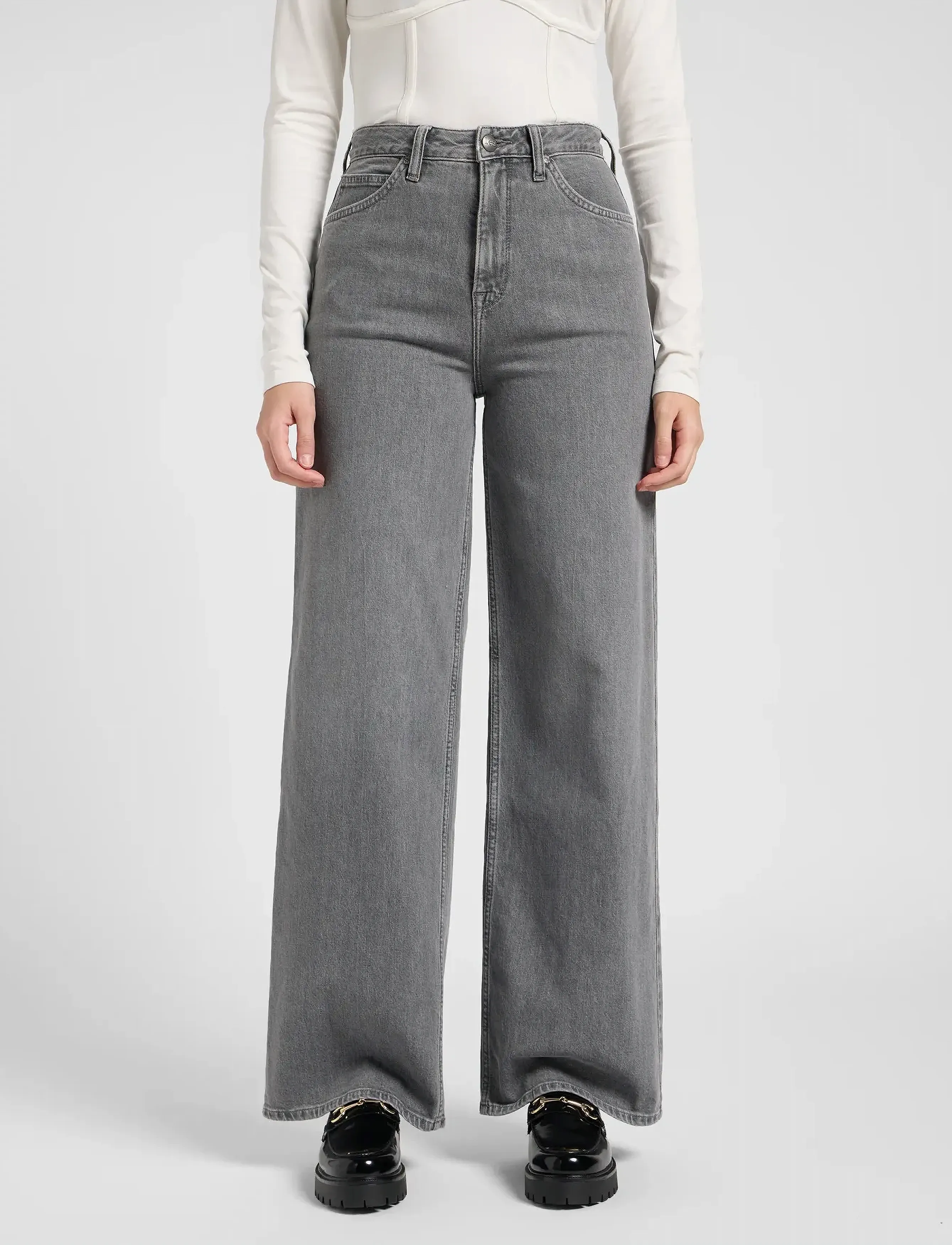 Lee Jeans - STELLA - laia säärega teksad - grey fog - 0
