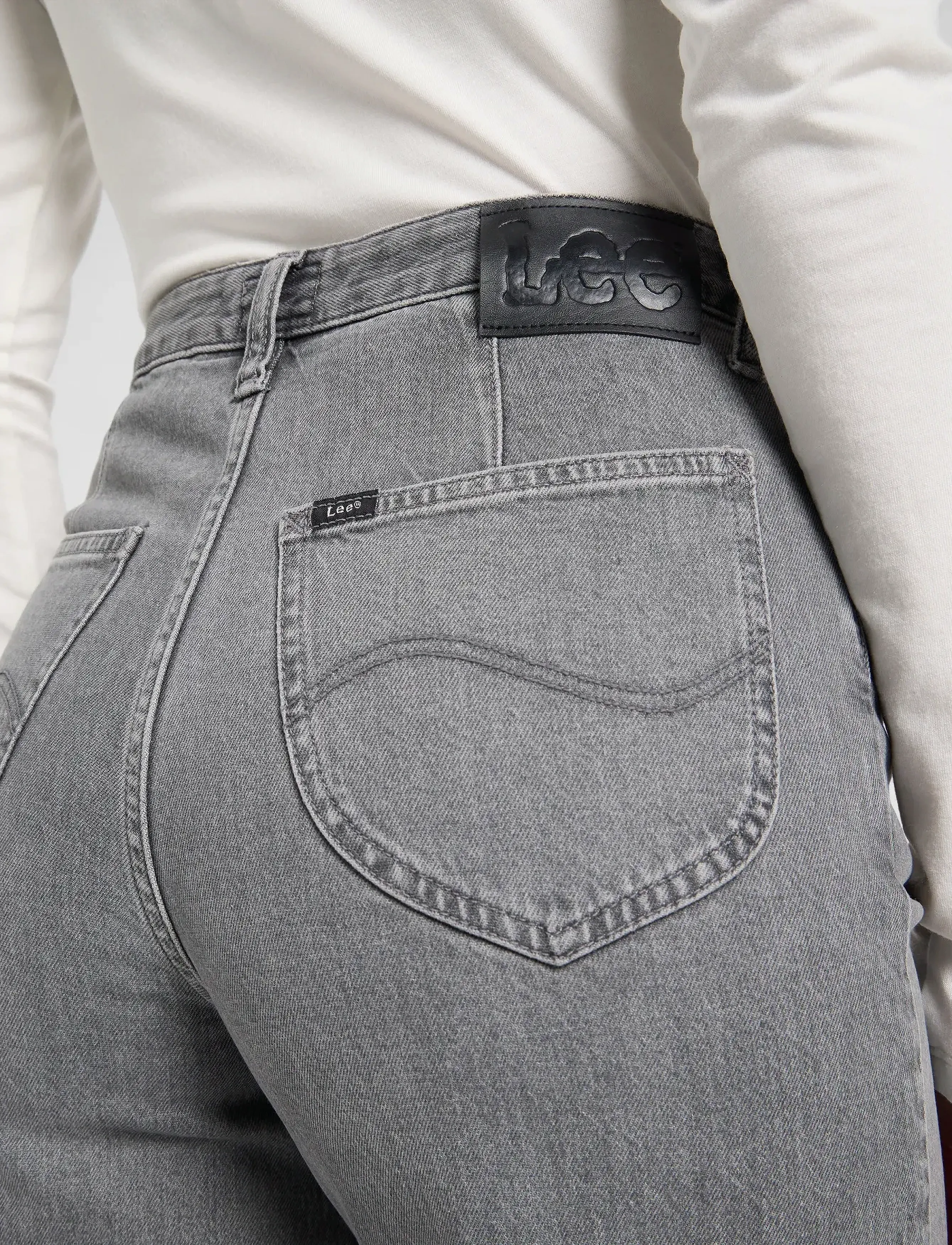 Lee Jeans - STELLA - džinsa bikses ar platām starām - grey fog - 5