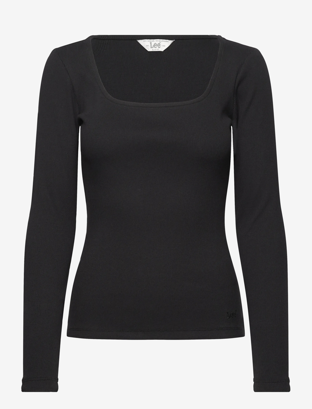 Lee Jeans - LS SQUARE NECK - efterårstøj - black - 0