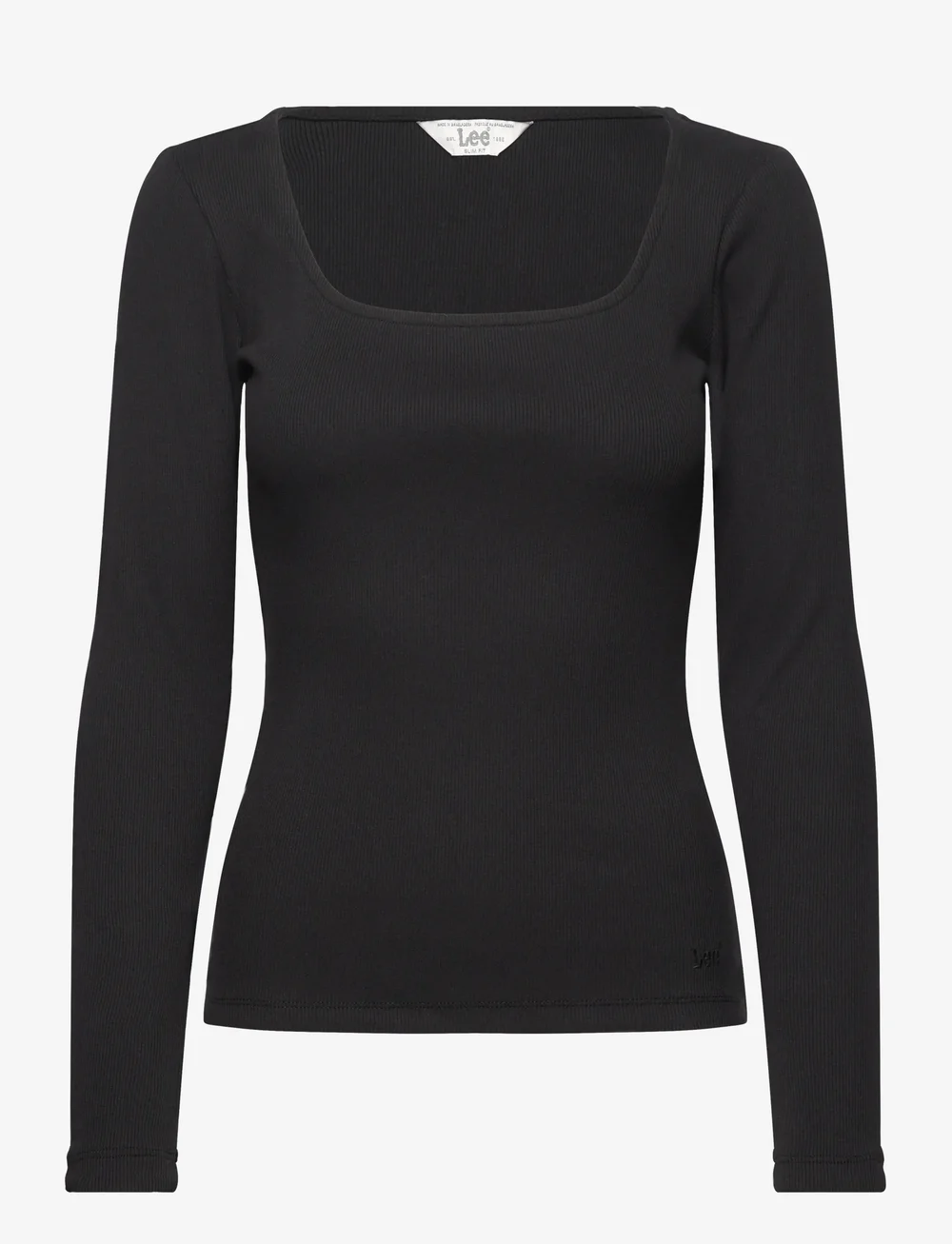 Lee Jeans - LS SQUARE NECK - long-sleeved tops - black - 1