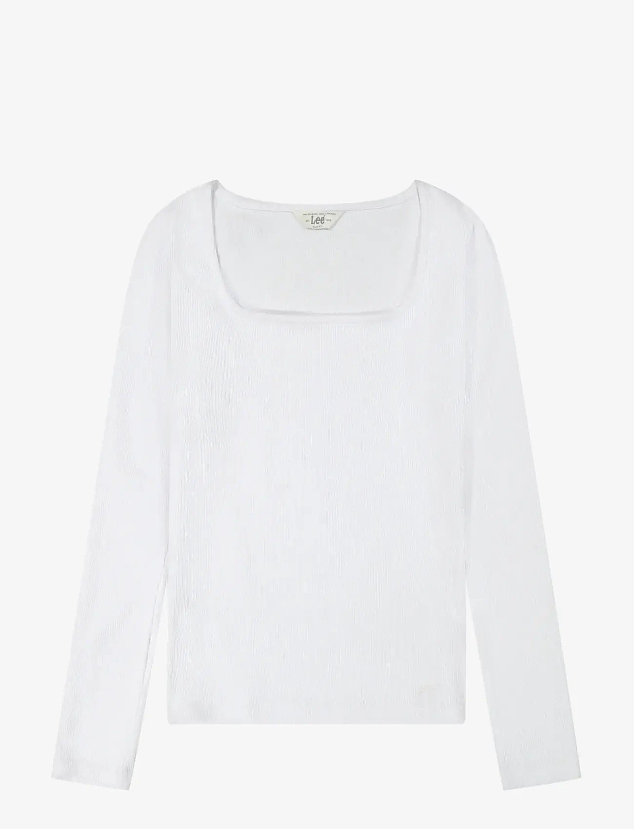Lee Jeans - LS SQUARE NECK - langärmlige tops - bright white - 1