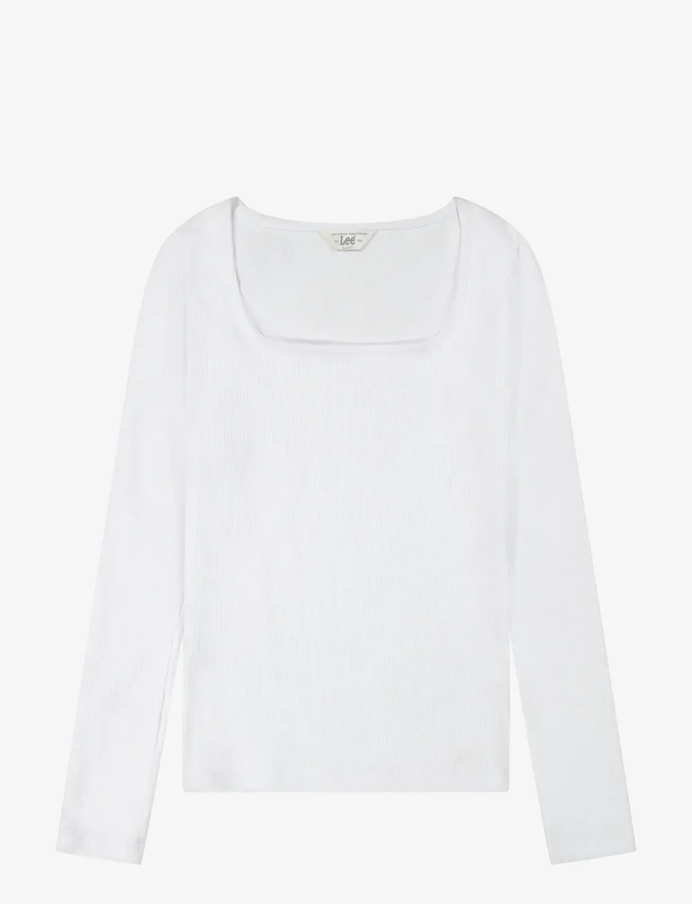 Lee Jeans - LS SQUARE NECK - topy z długimi rękawami - bright white - 1