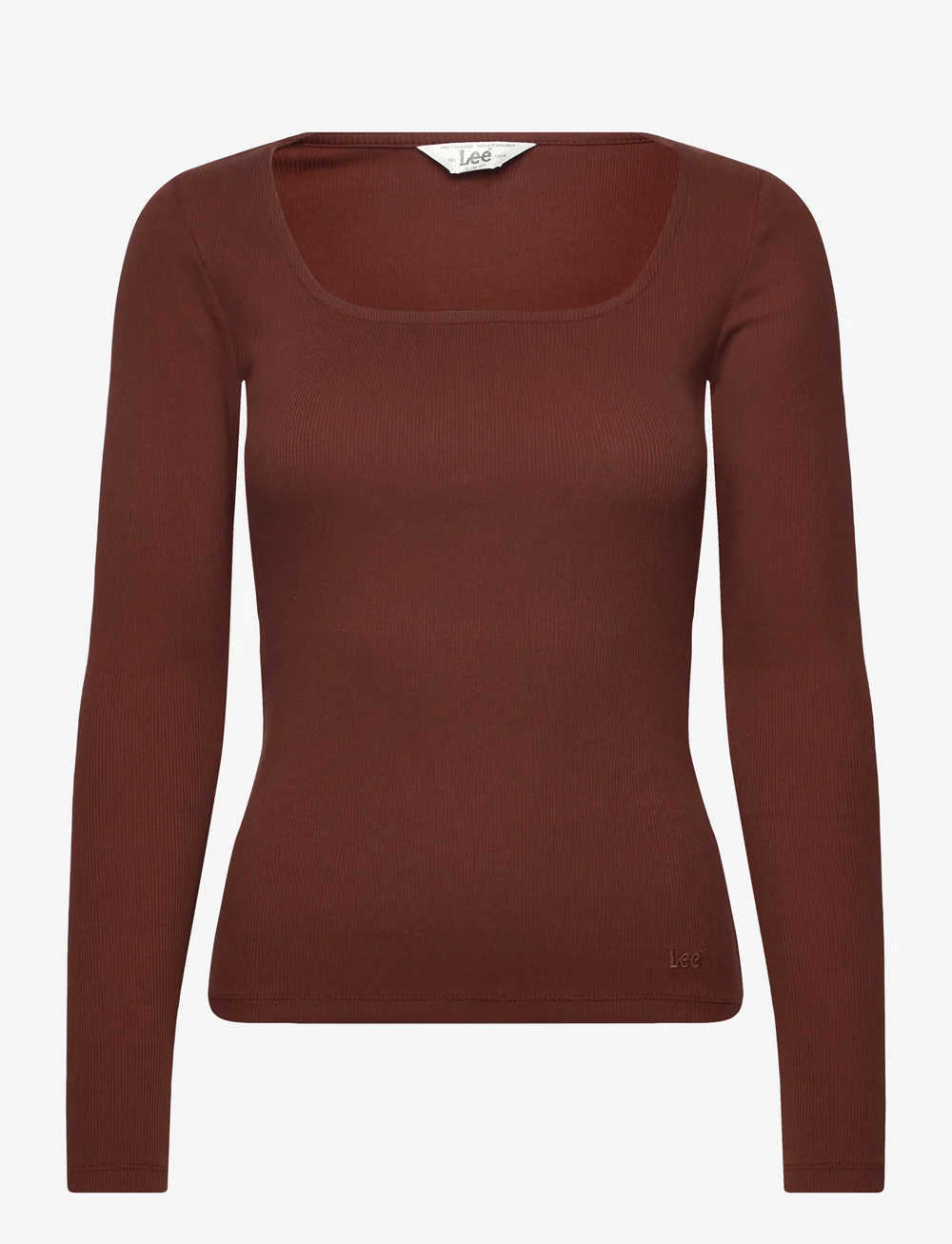Lee Jeans - LS SQUARE NECK - langærmede toppe - luxe brown - 1