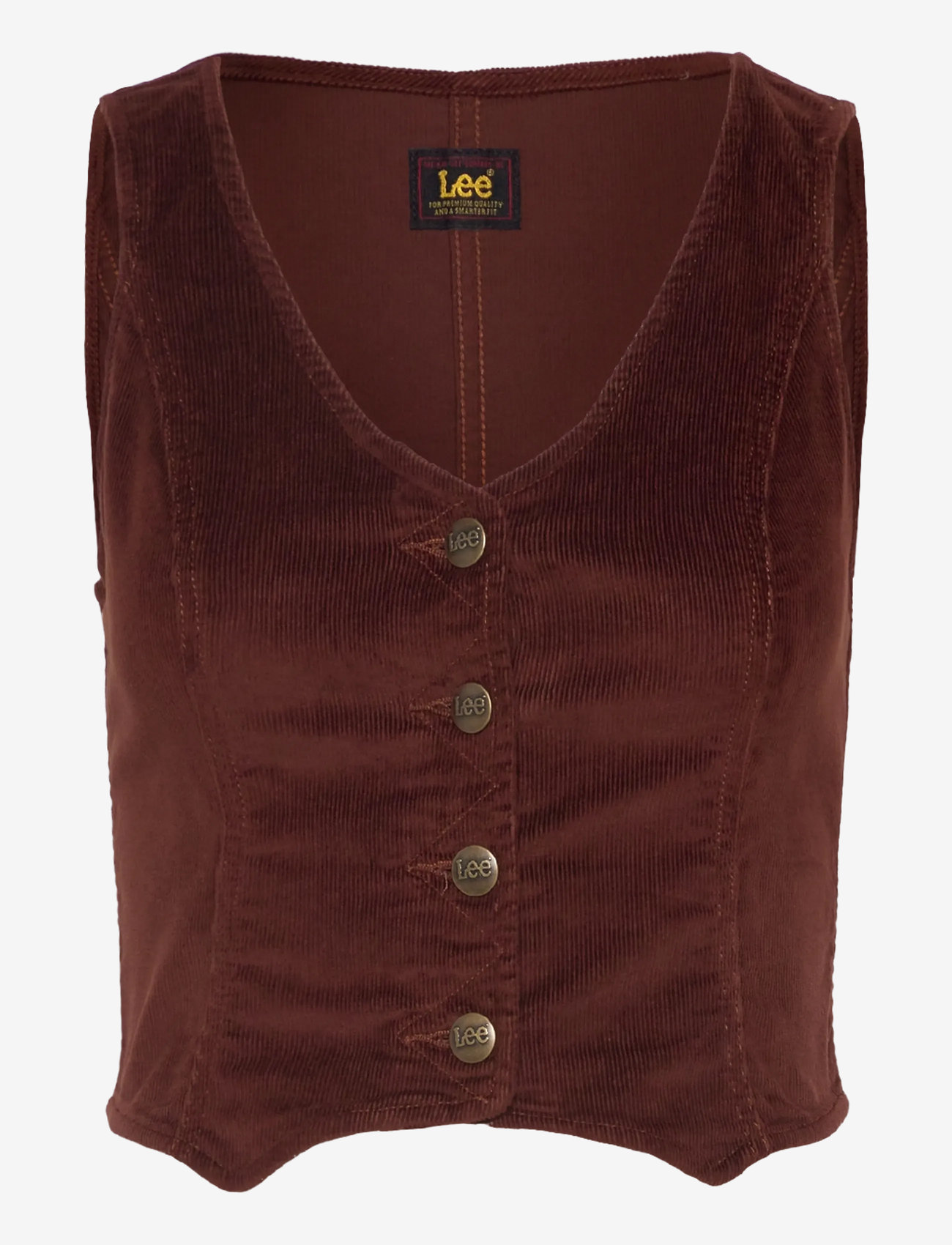 Lee Jeans - FITTED VEST - Ülikonna vestid - luxe brown - 1