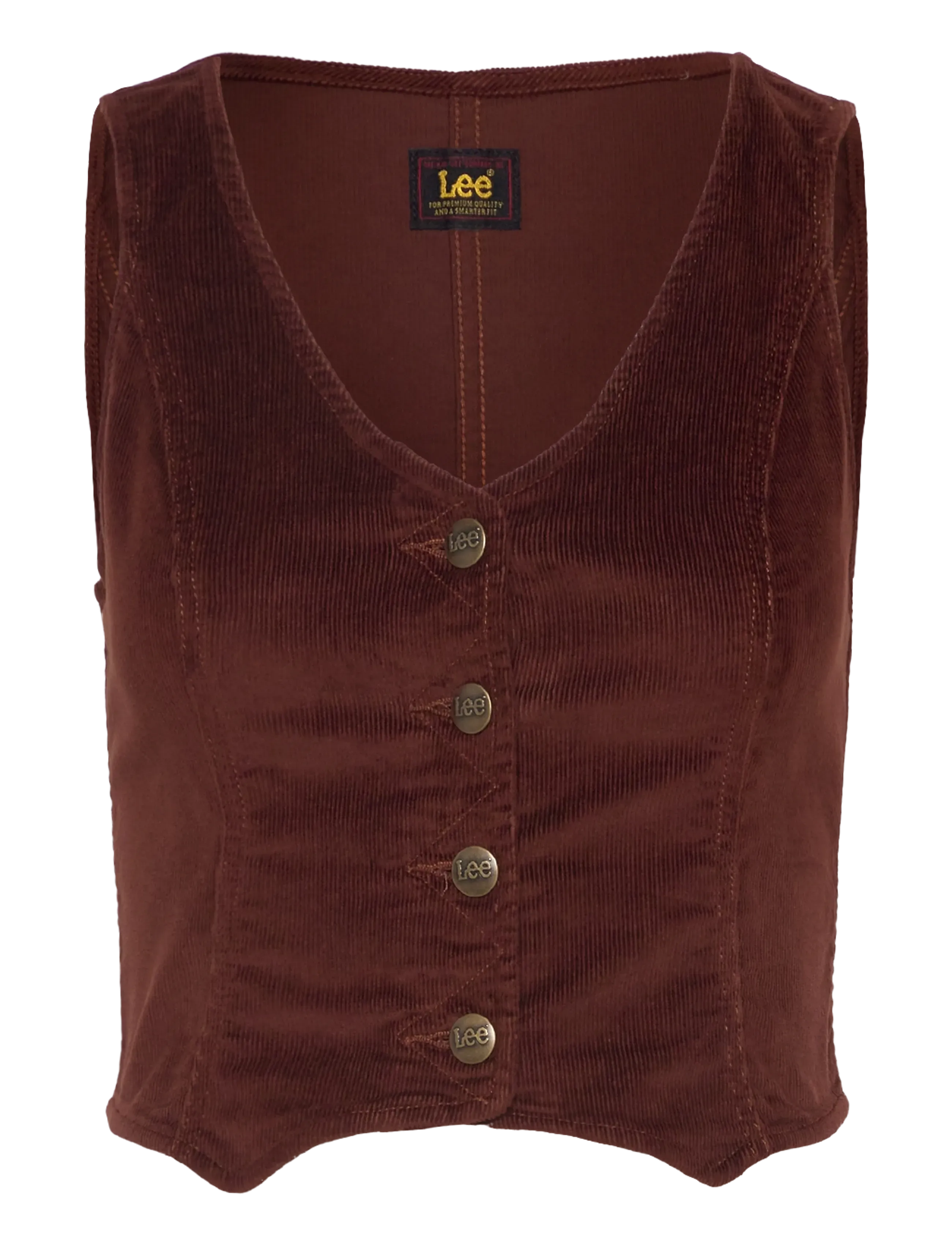 Lee Jeans FITTED VEST - Tøj - LUXE BROWN / brown