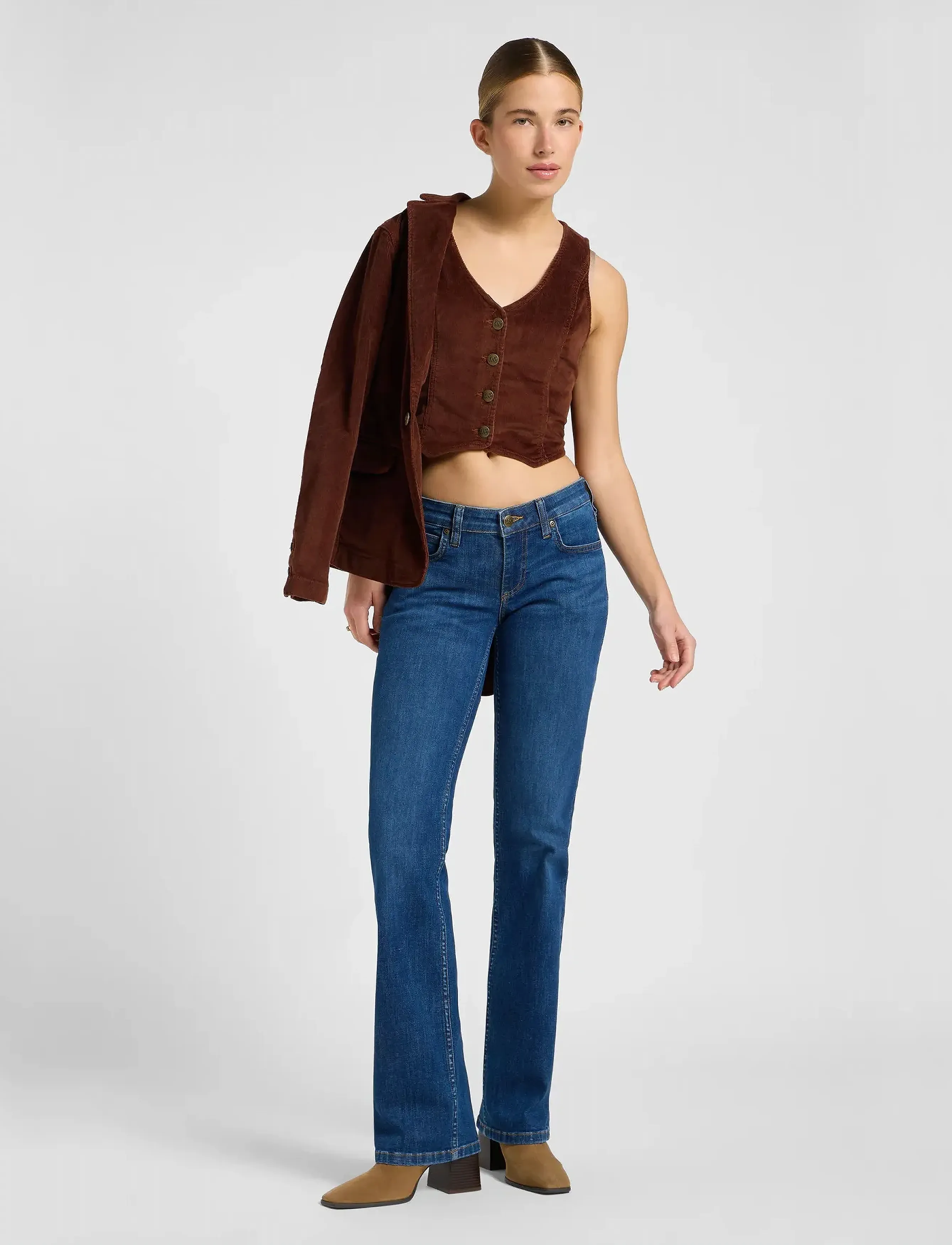 Lee Jeans - FITTED VEST - festmode zu outlet-preisen - luxe brown - 4