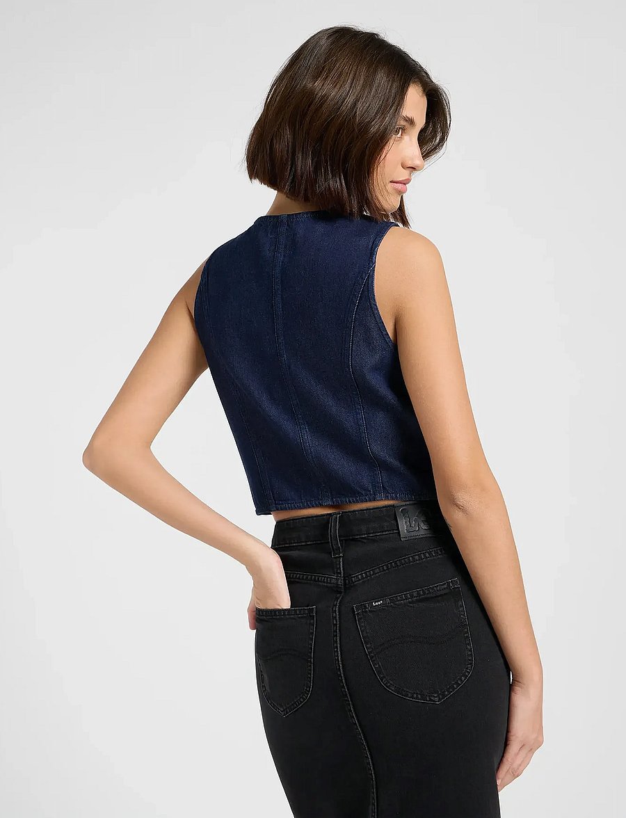 Lee Jeans - FITTED VEST - denim-westen - regal blue - 3