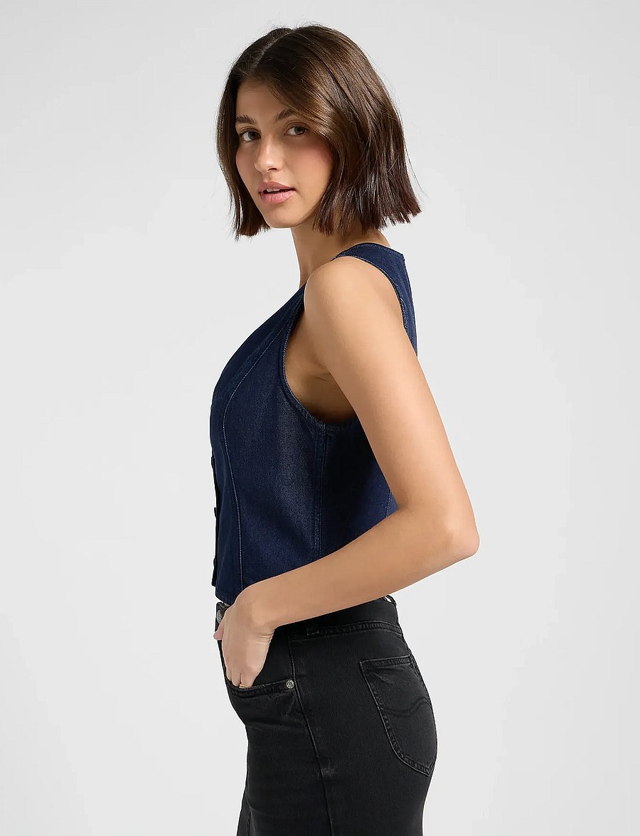 Lee Jeans - FITTED VEST - denim-westen - regal blue - 5