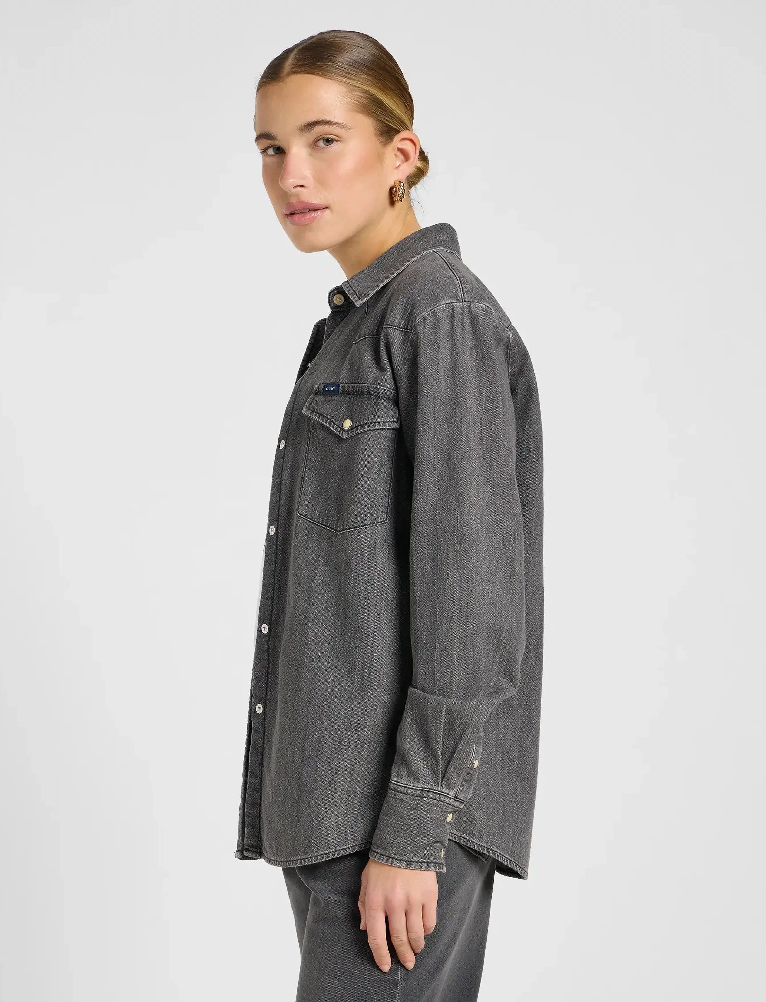 Lee Jeans - REGULAR WESTERN SHIRT - langärmlige hemden - asphalt black - 5