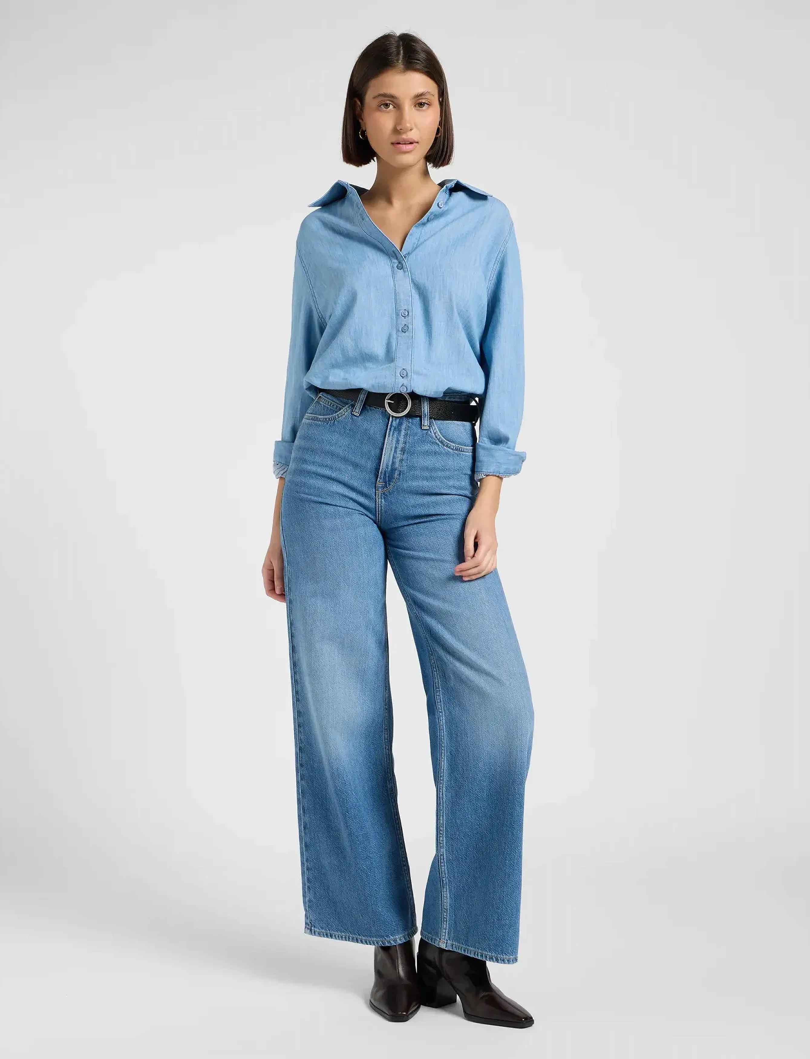 Lee Jeans - BALLOON SLEEVE SHIRT - chemises en jeans - never ages - 4