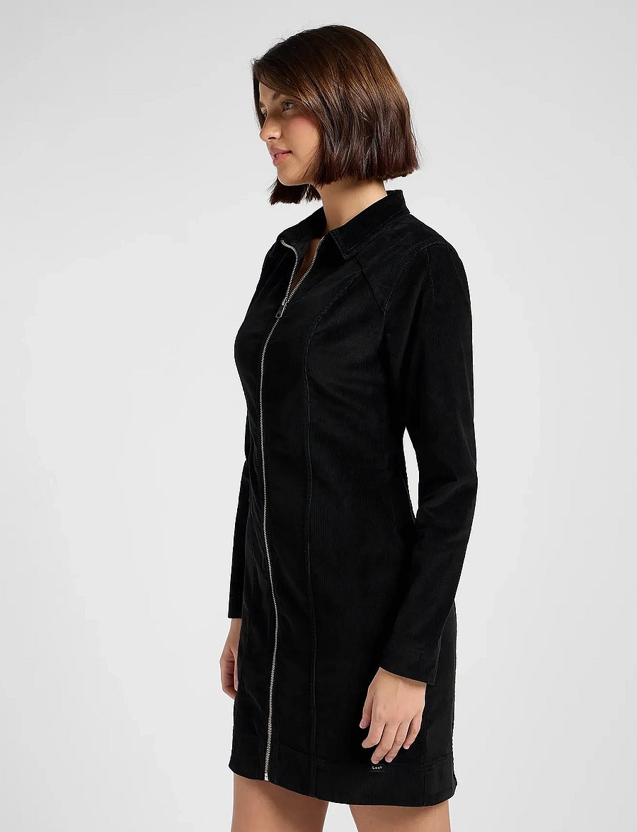 Lee Jeans - ZIP FRONT DRESS - minikleidid - black - 4