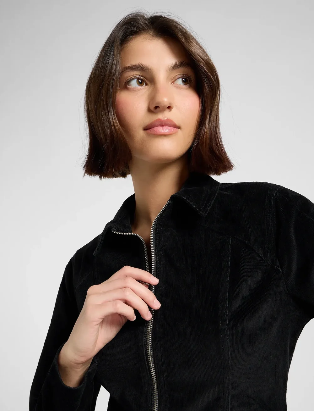 Lee Jeans - ZIP FRONT DRESS - korta klänningar - black - 5