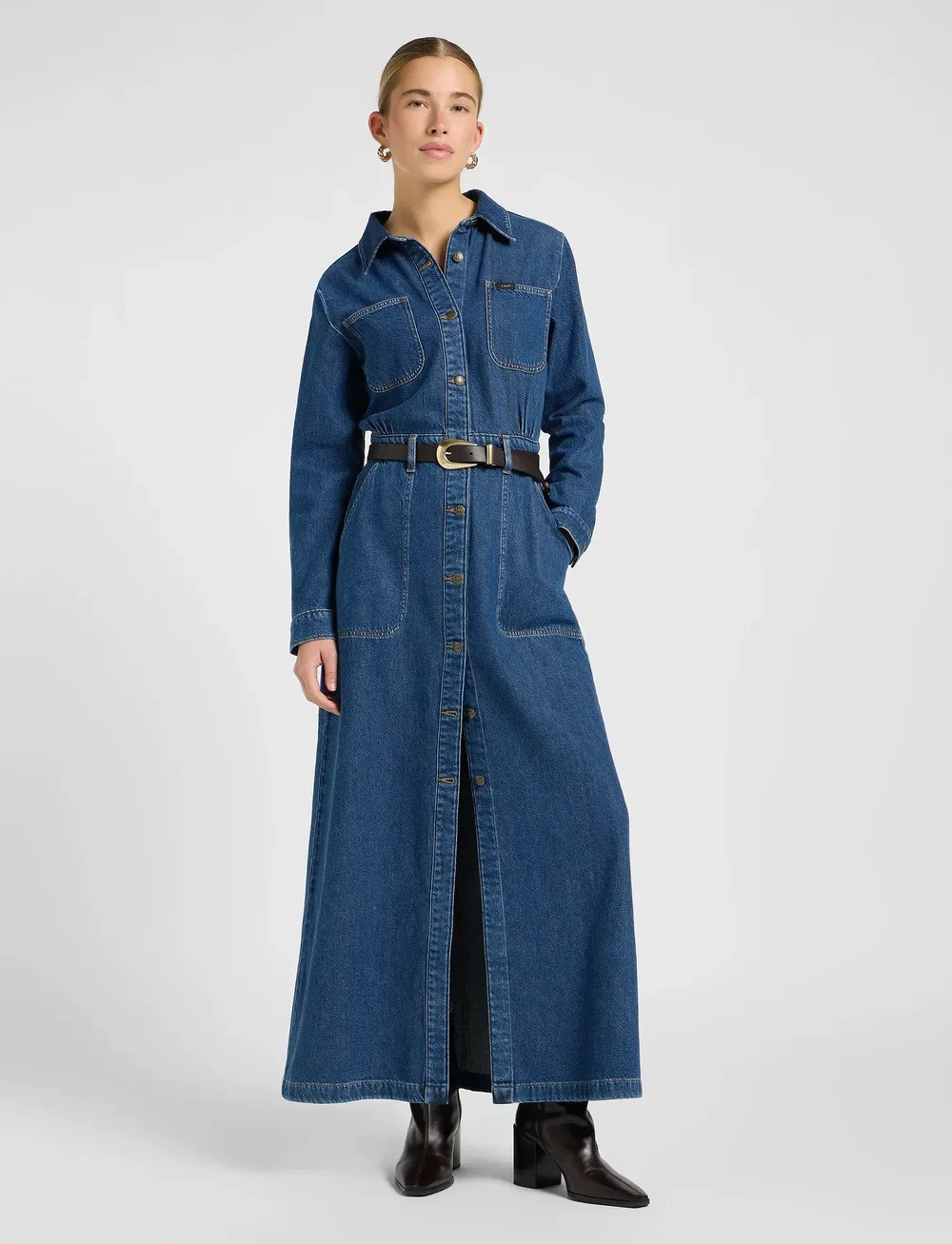 Lee Jeans - MAXI DENIM UTILITY DRESS - denimkjoler - time of our life - 4