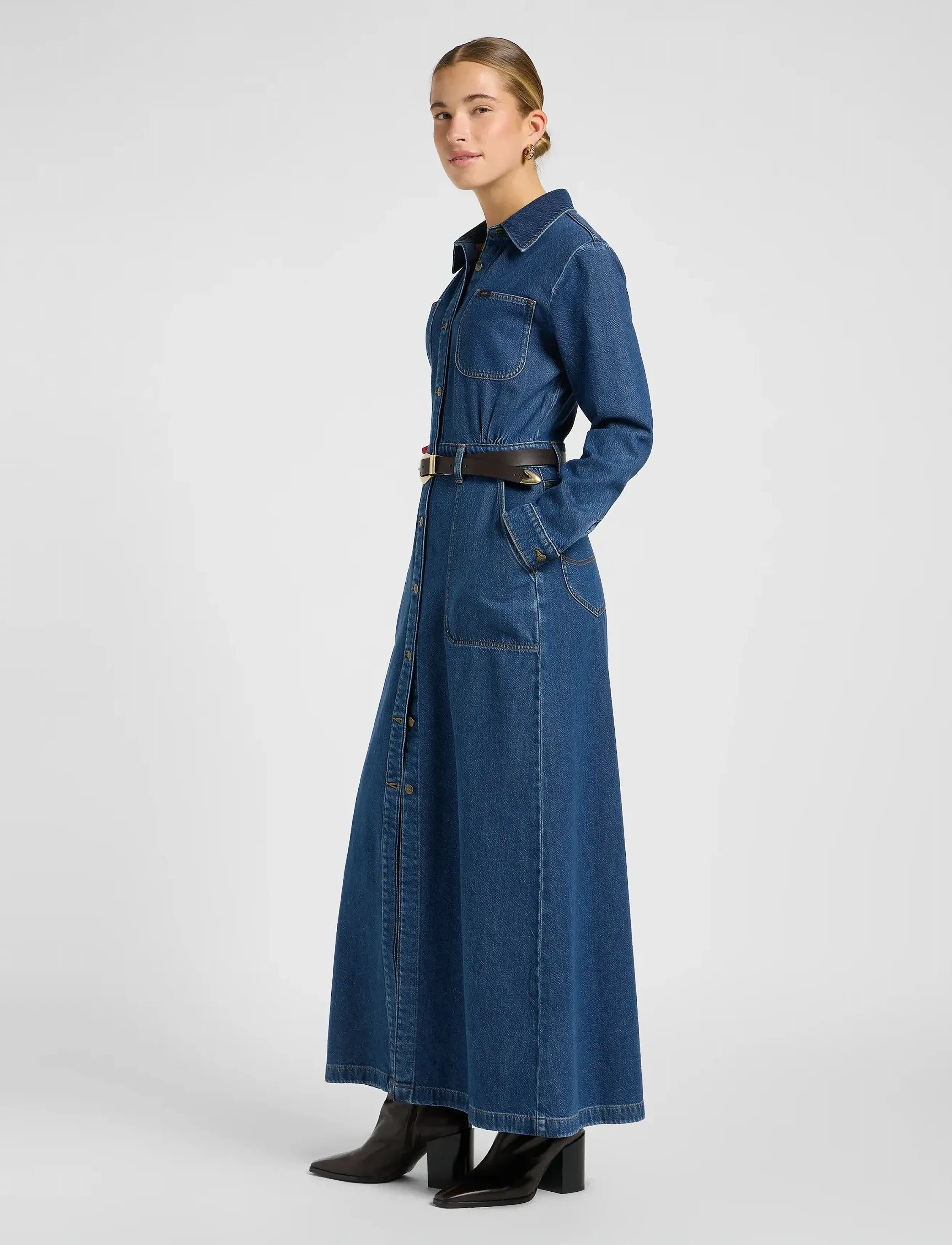 Lee Jeans - MAXI DENIM UTILITY DRESS - time of our life - 5