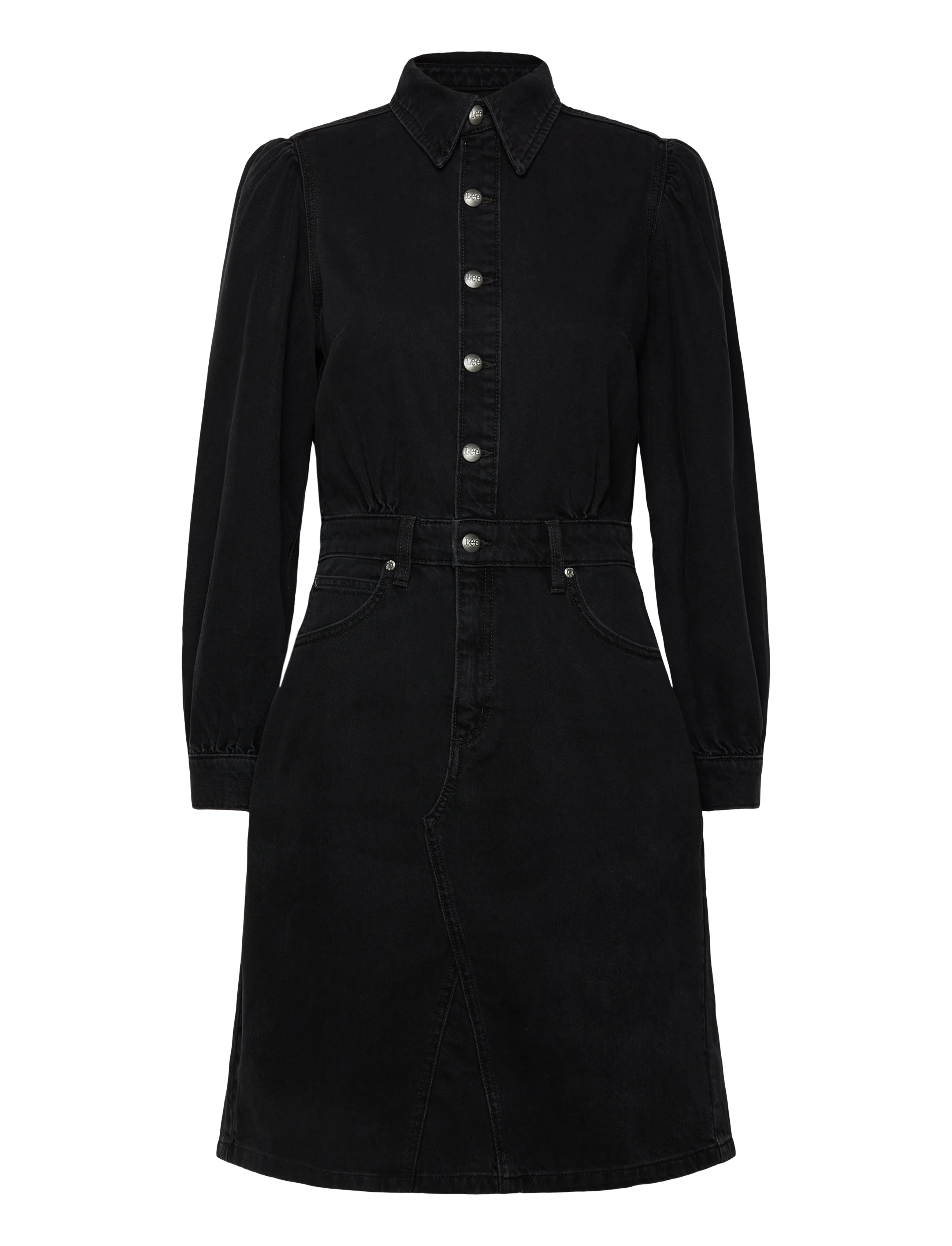 Lee Jeans LONG SLEEVE DRESS - Lee Jeans - DARK MEMORY / black