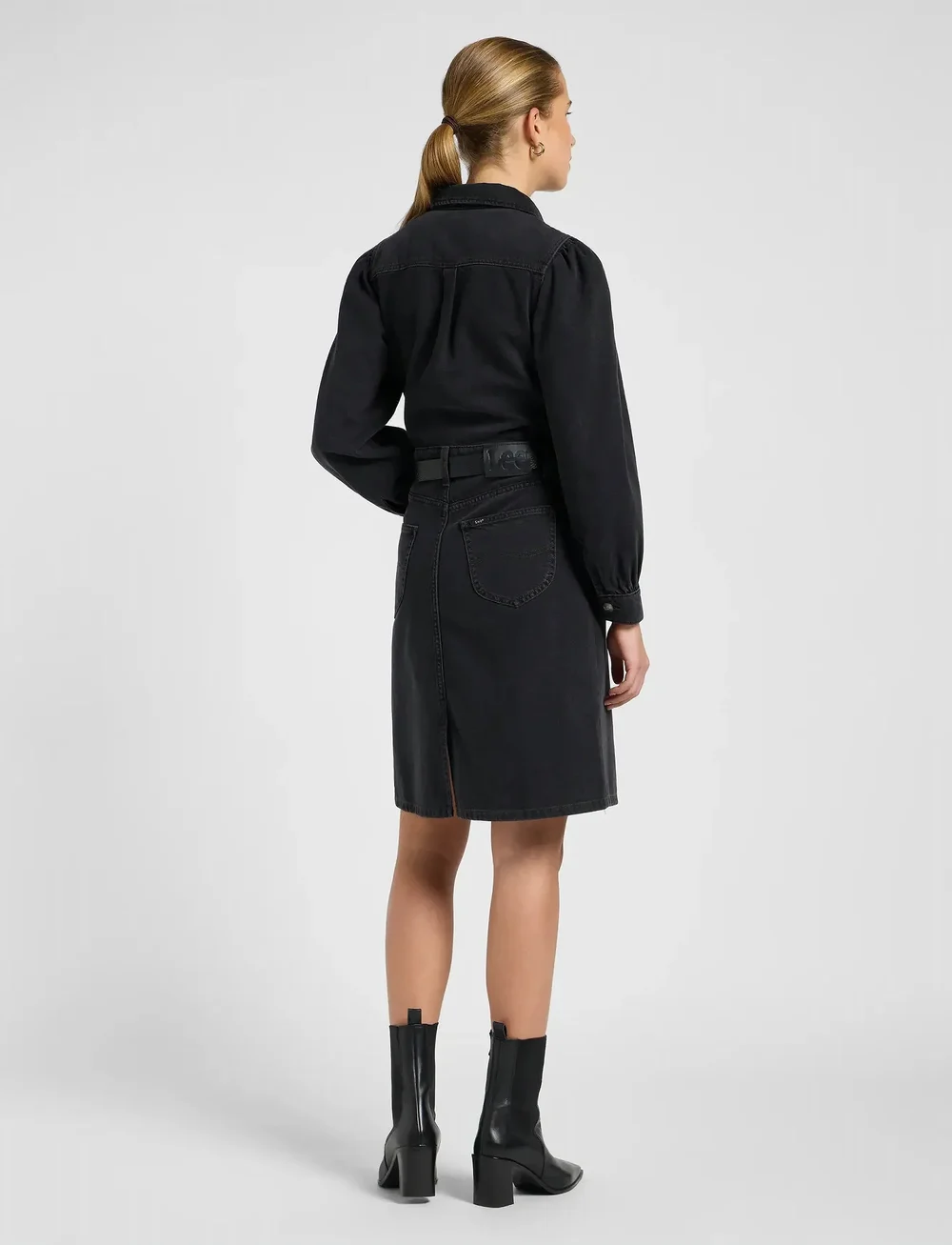 Lee Jeans - LONG SLEEVE DRESS - overhemdjurken - dark memory - 3