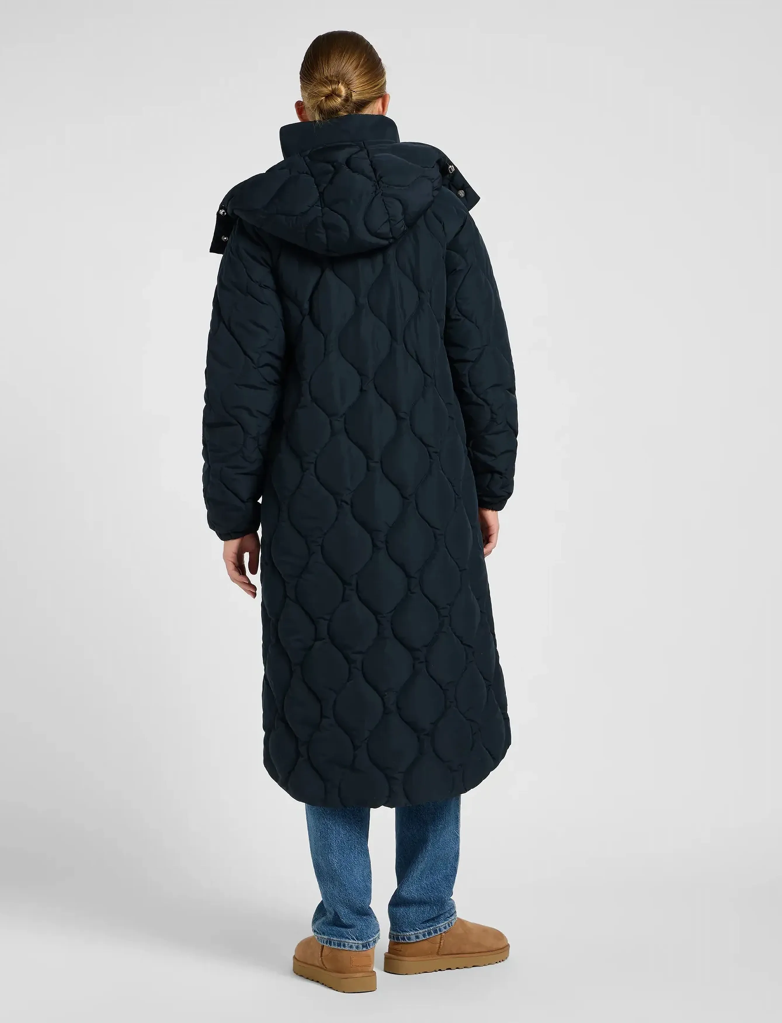 Lee Jeans - LONG PUFFER - gefütterte & daunenjacken - unionall black - 2