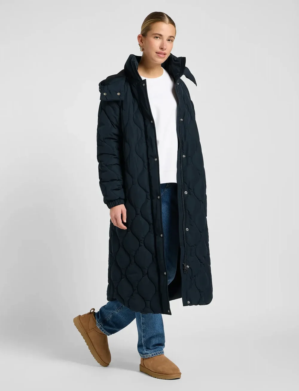 Lee Jeans - LONG PUFFER - down coats - unionall black - 3