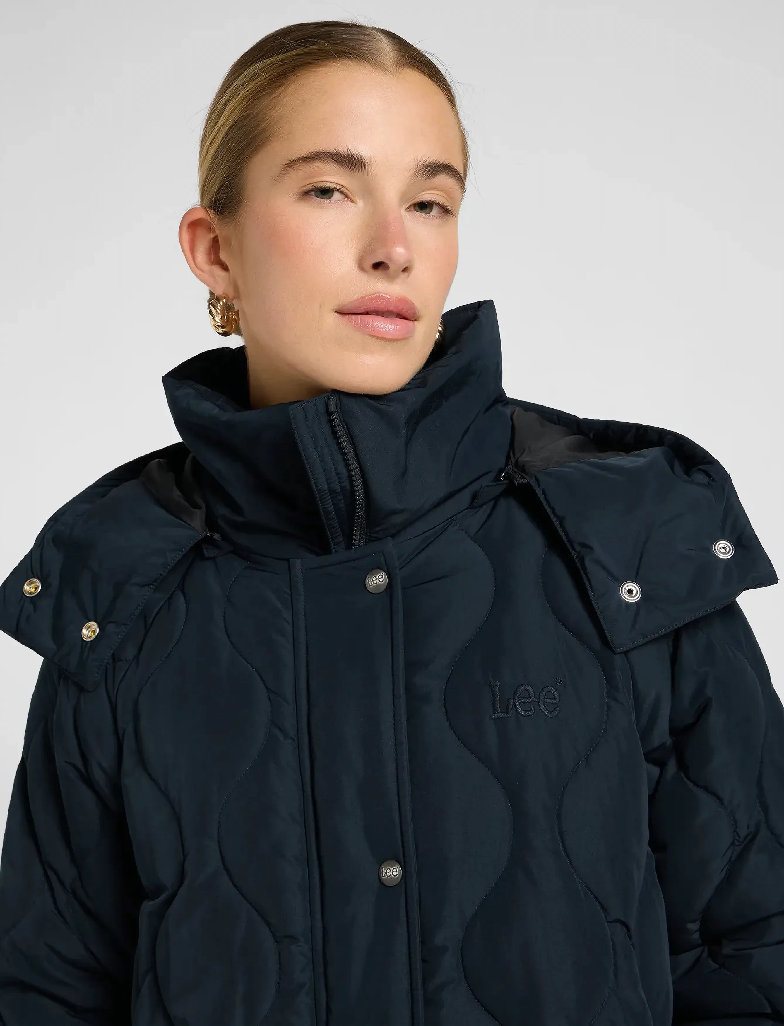 Lee Jeans - LONG PUFFER - gefütterte & daunenjacken - unionall black - 5