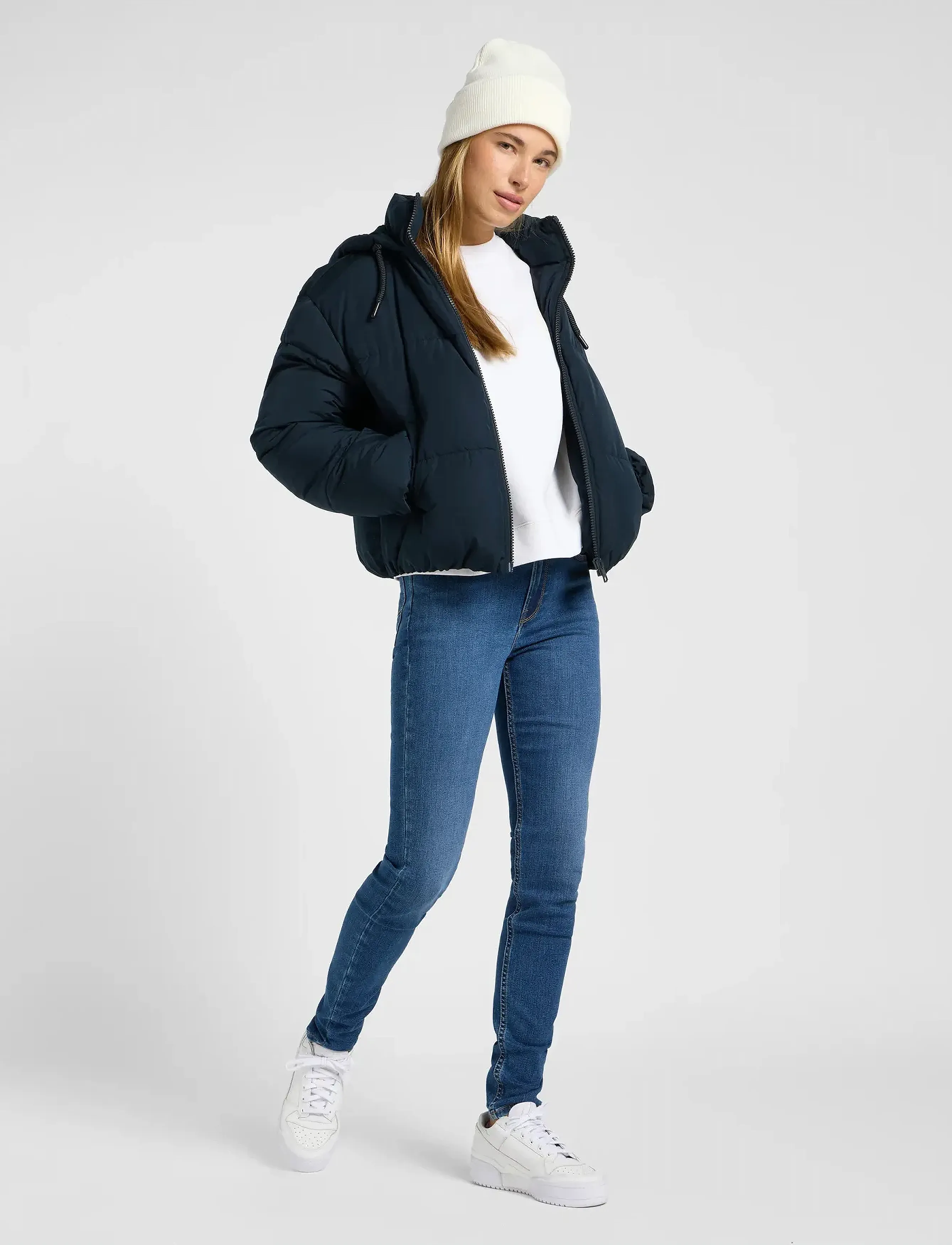 Lee Jeans - HOODED PUFFER JACKET - outerwear - unionall black - 4