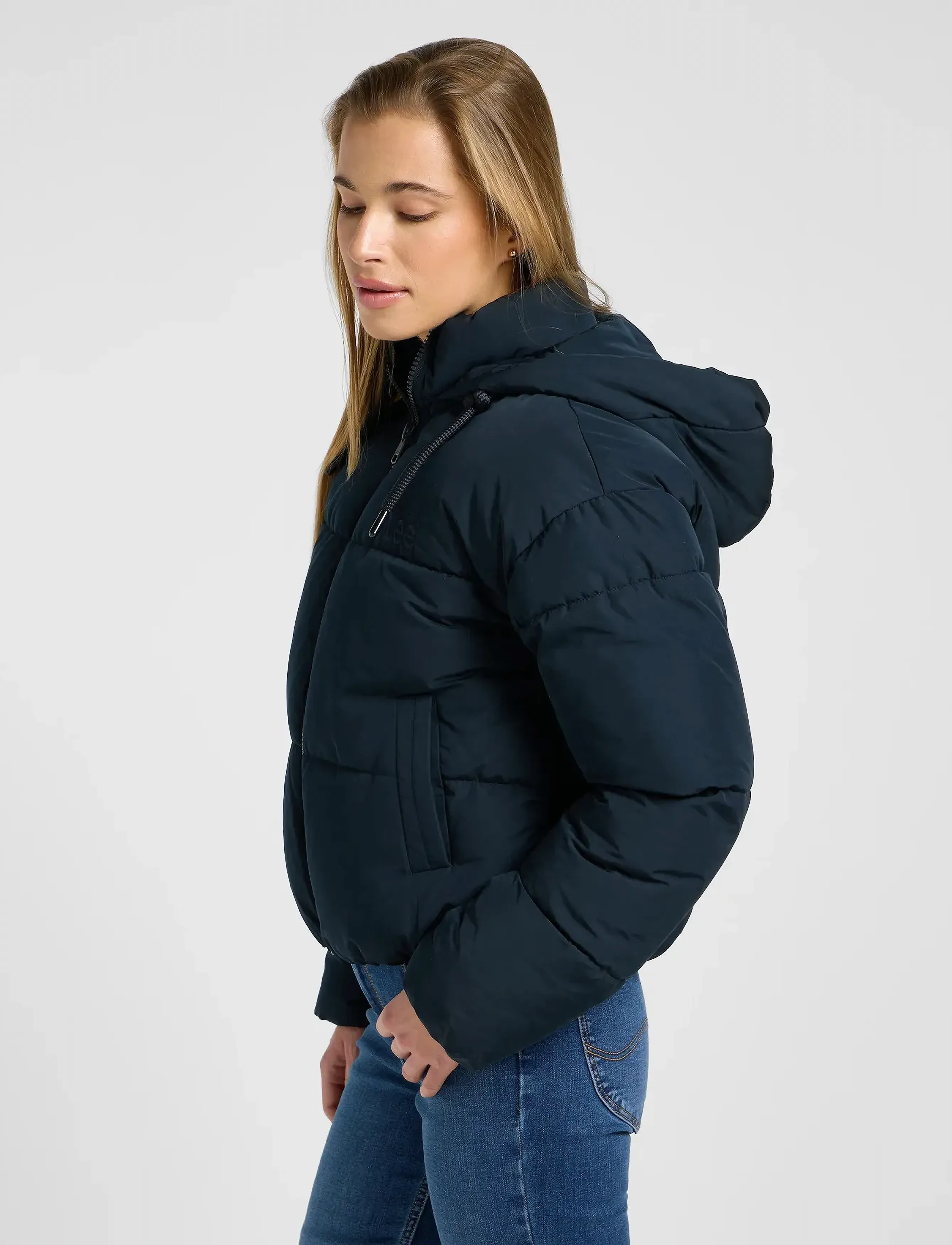 Lee Jeans - HOODED PUFFER JACKET - outerwear - unionall black - 5