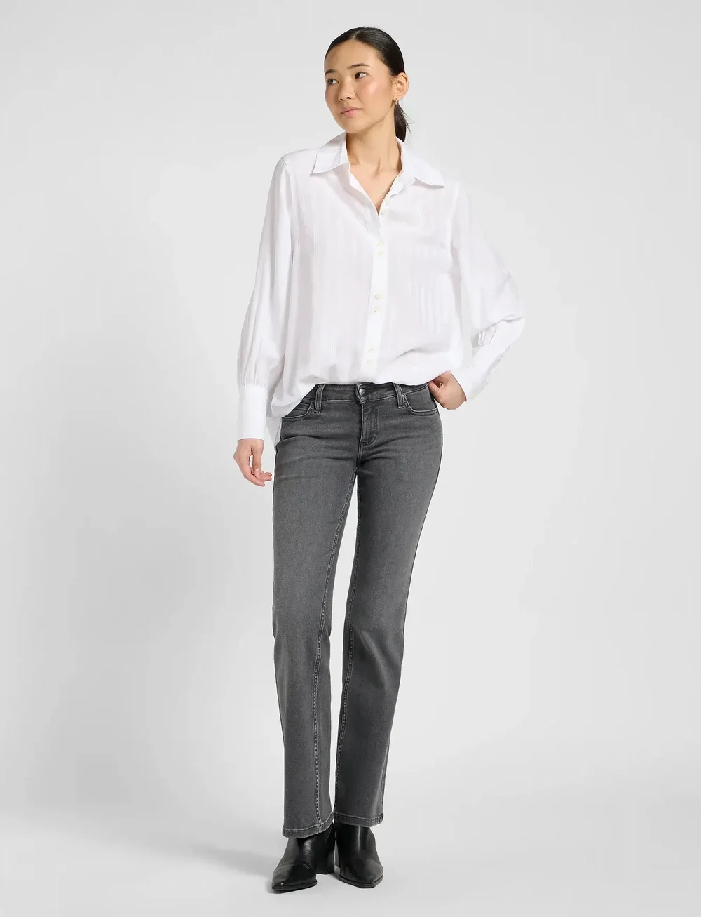 Lee Jeans - BALLOON SLEEVE SHIRT - langärmlige hemden - bright white - 4