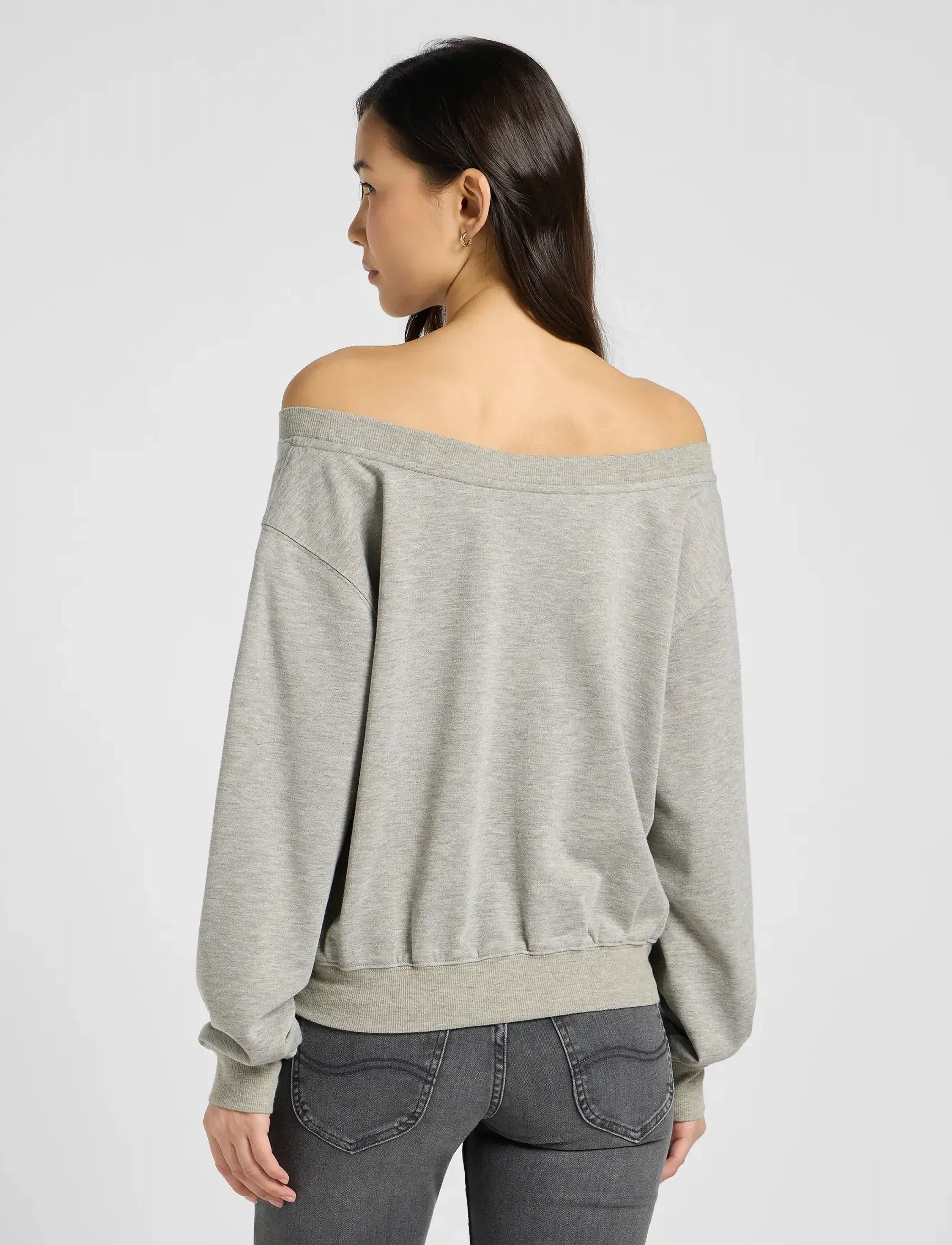 Lee Jeans - OFF SHOULDER SWS - sweatshirts - grey heather - 3