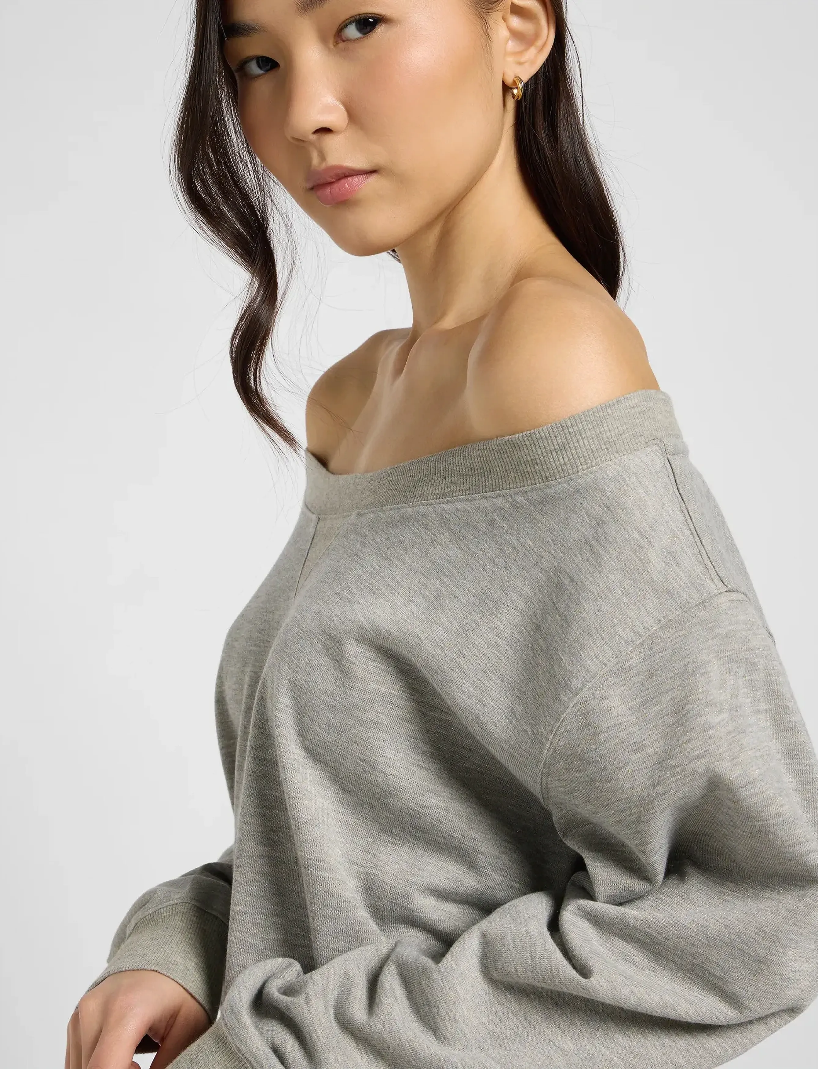 Lee Jeans - OFF SHOULDER SWS - sweatshirts - grey heather - 5
