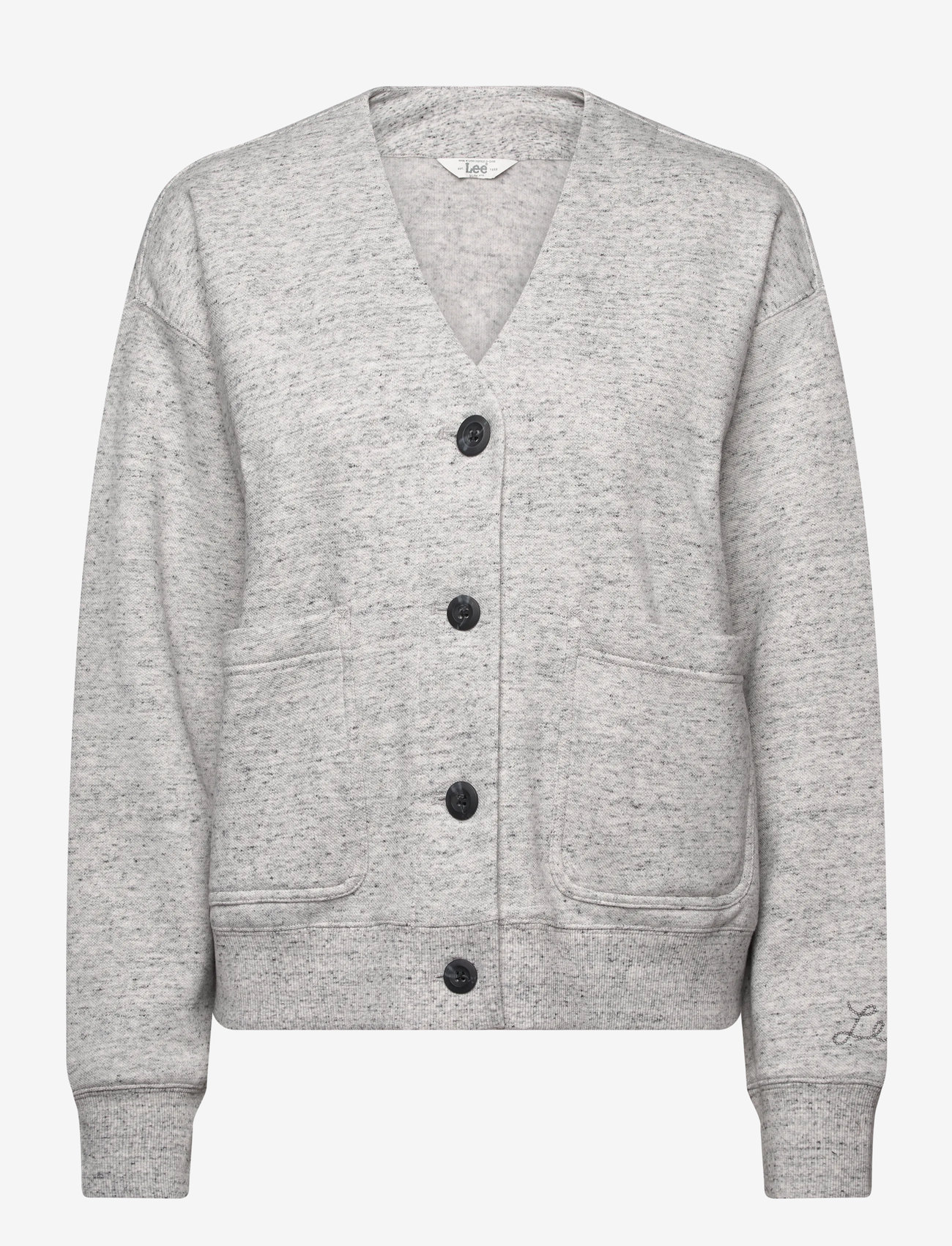 Lee Jeans - CARDIGAN SWEATER - efterårstøj - grey space dye - 0