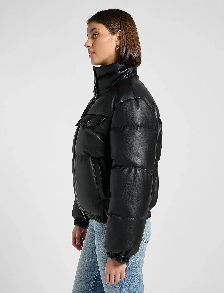 Lee Jeans - RIDER PUFFER JACKET - vinterjackor - unionall black - 4