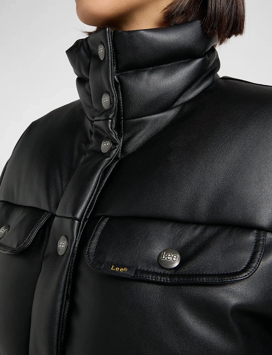 Lee Jeans - RIDER PUFFER JACKET - vinterjackor - unionall black - 5