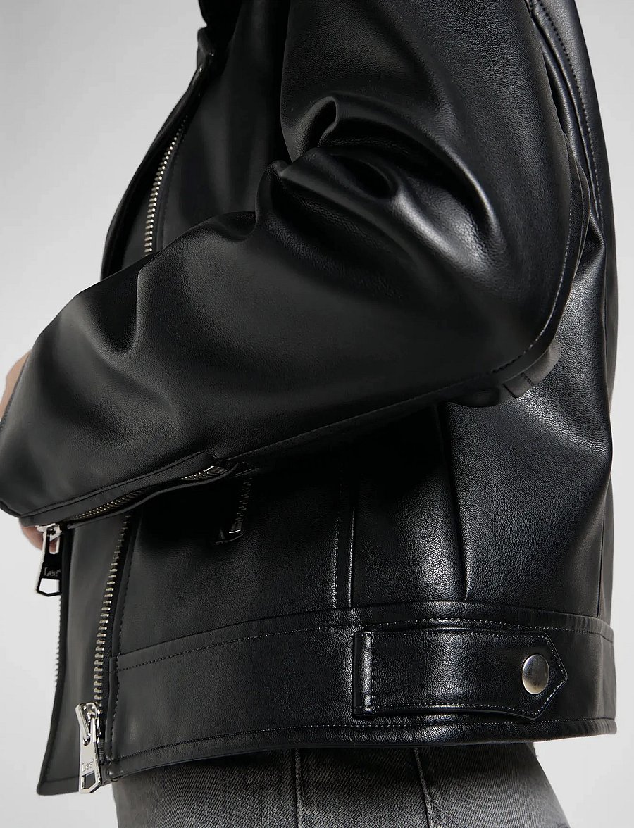 Lee Jeans - MOTO JACKET - læderjakker - black - 5