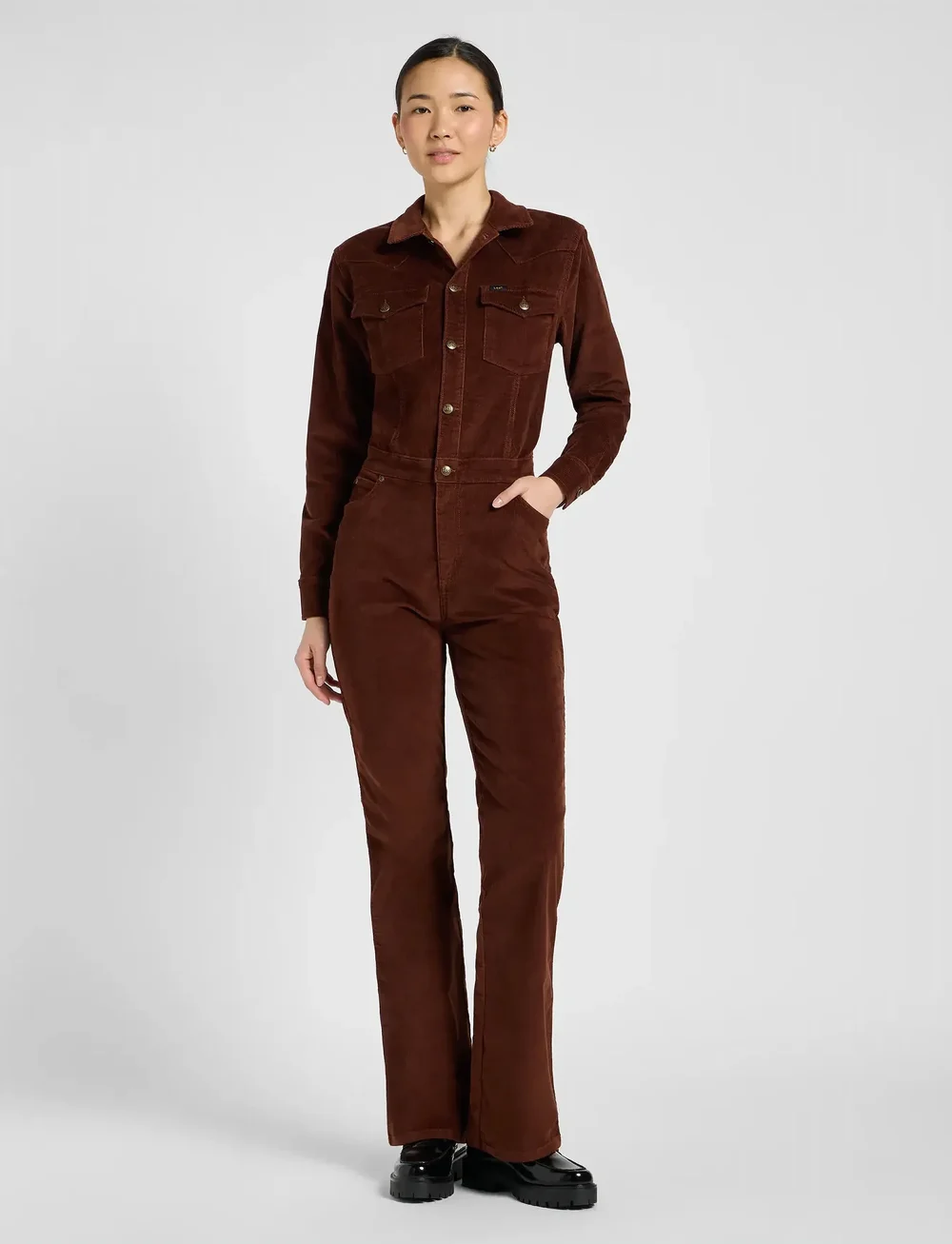 Lee Jeans - WESTERN JUMPSUIT - buksedragter - luxe brown - 4