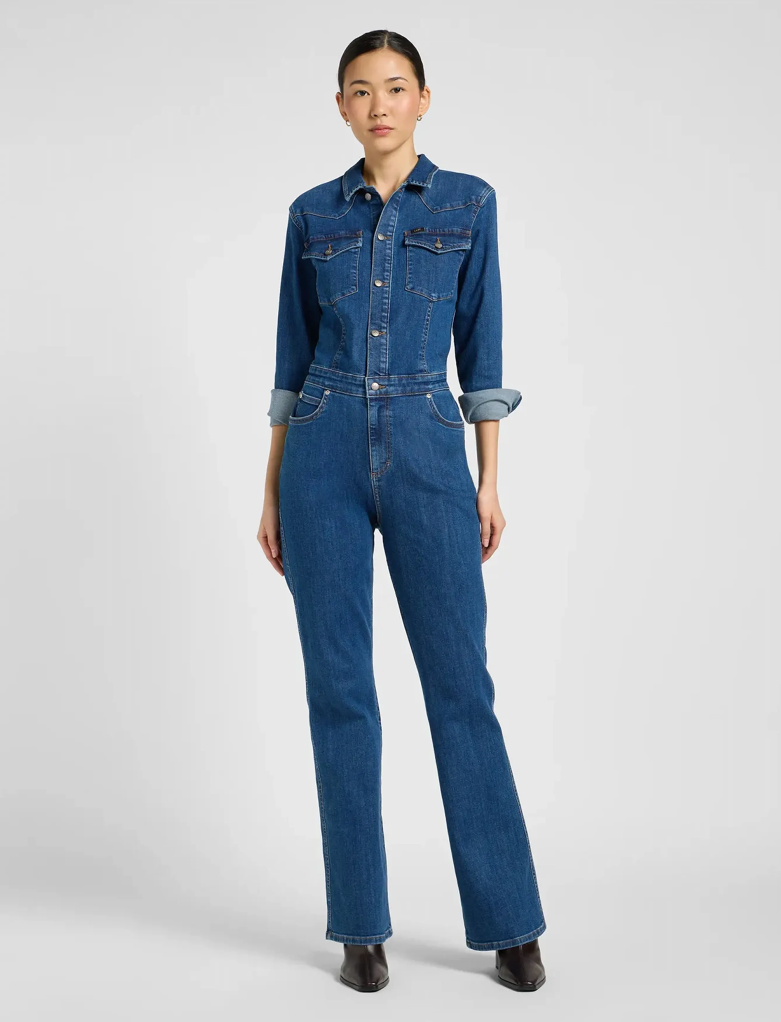 Lee Jeans WESTERN JUMPSUIT - Riided - UPSTREAM / blue