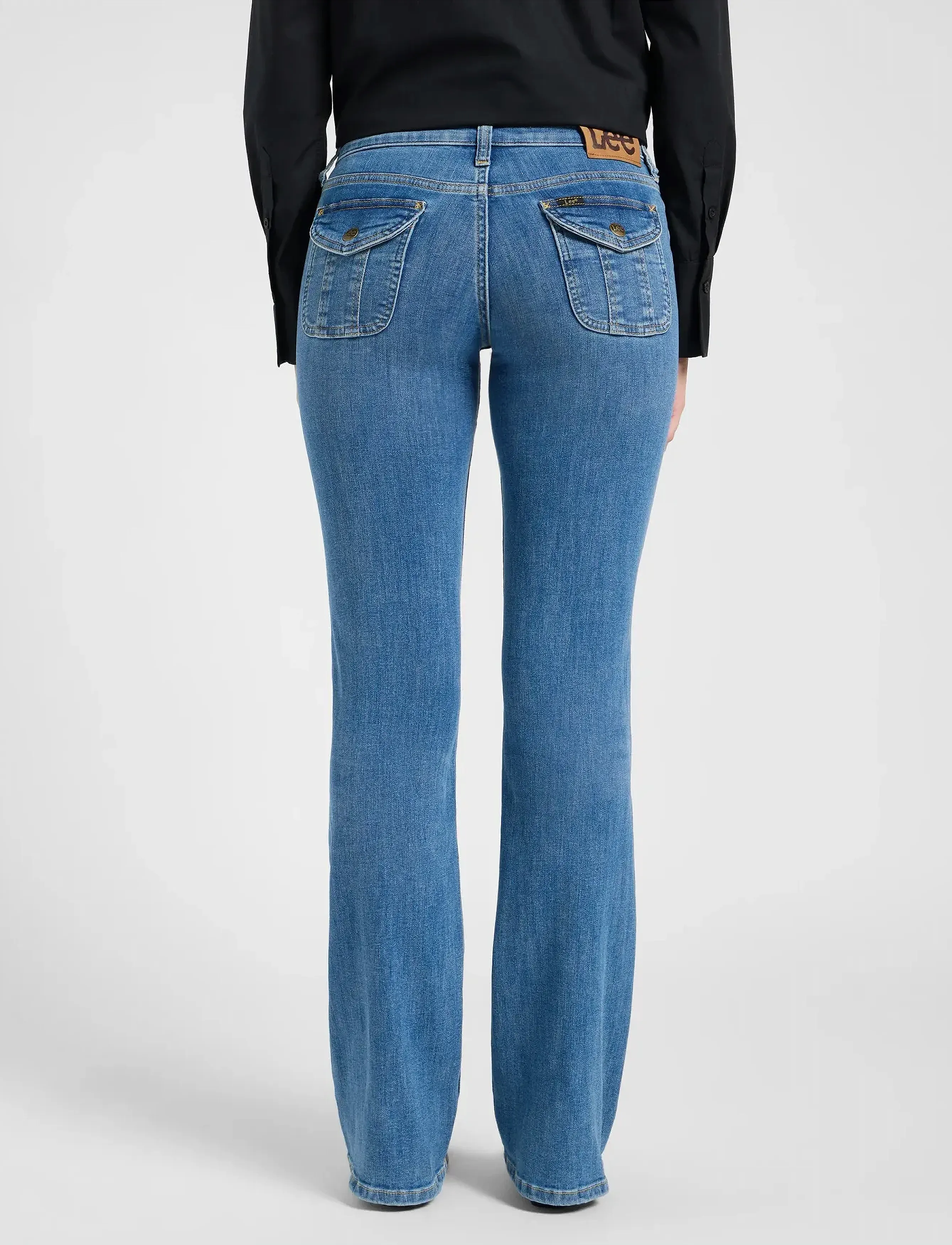 Lee Jeans - FLAP POCKET JESSICA - alt laienevad teksad - denim get em - 2